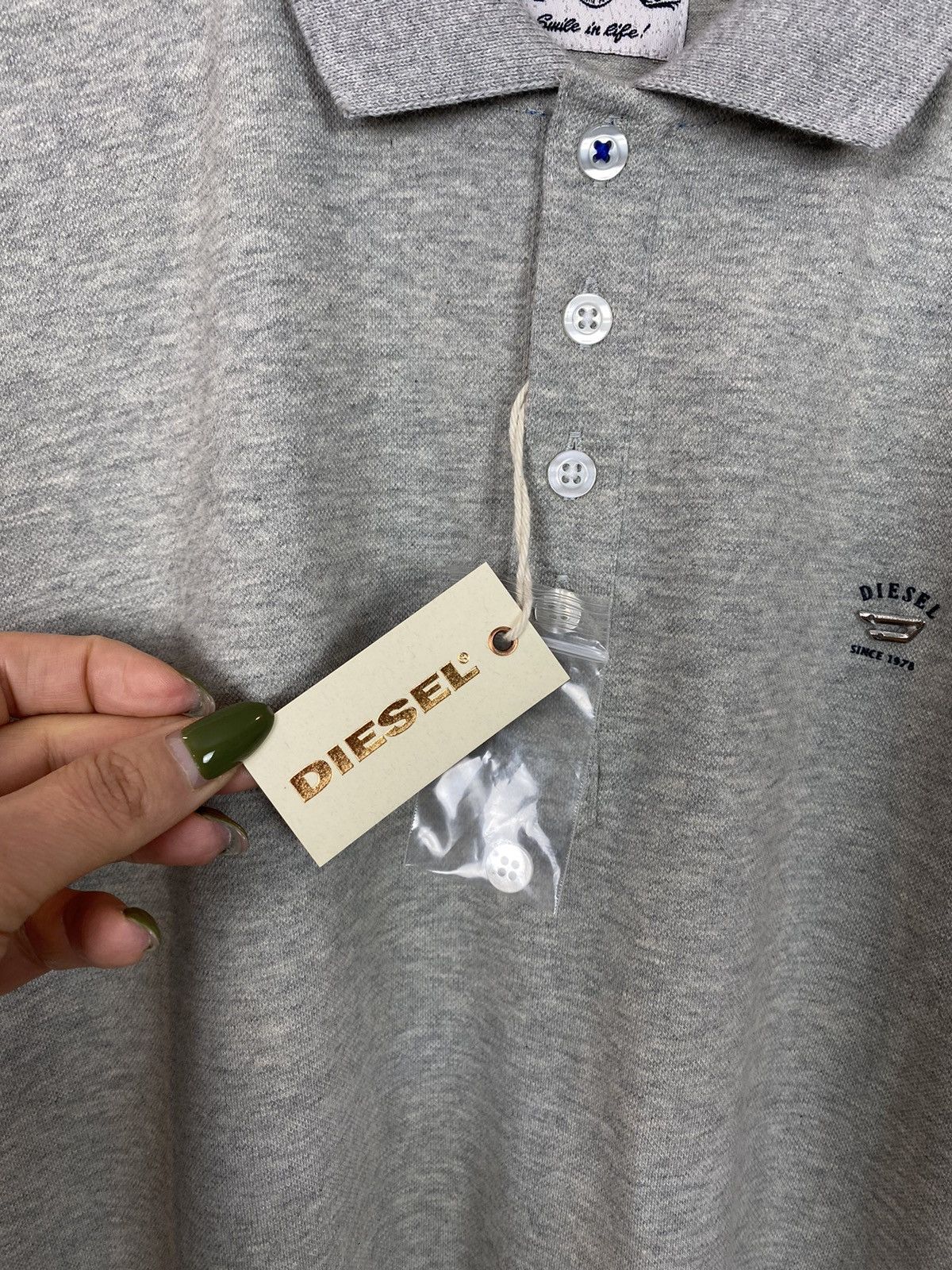Diesel NEW Diesel T-Yahei Shirt Mens Size Medium Grey Button Polo Size US M / EU 48-50 / 2 - 4 Thumbnail