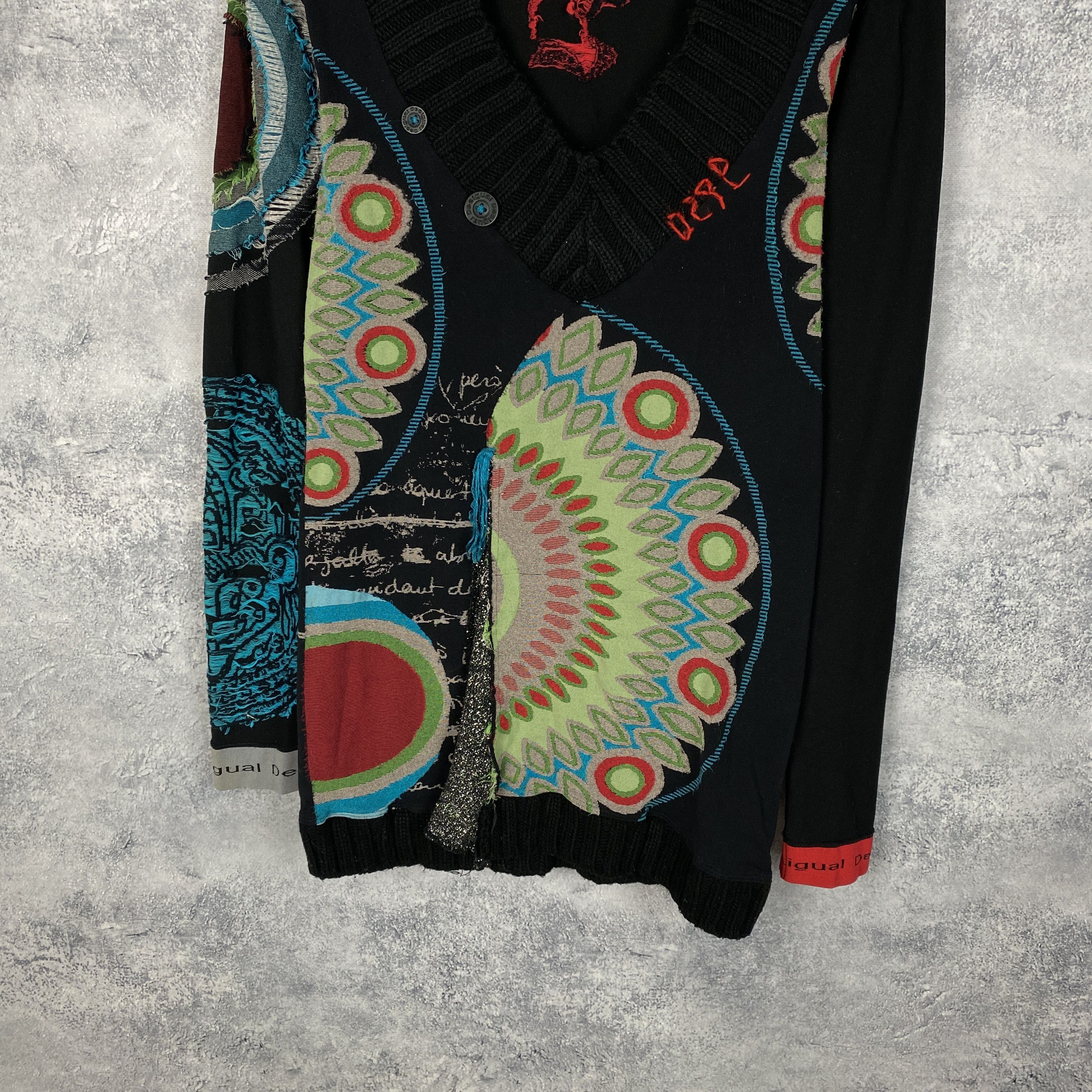 Desigual Desigual Dress Women's Size L/XL Multicolor Long Sleeve Size L / US 10 / IT 46 - 3 Thumbnail