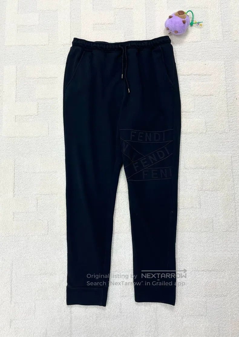 Fendi Fendi Black Letter Logo Embroidered Drawstring Casual Tape Size US 36 / EU 52 - 1 Thumbnail