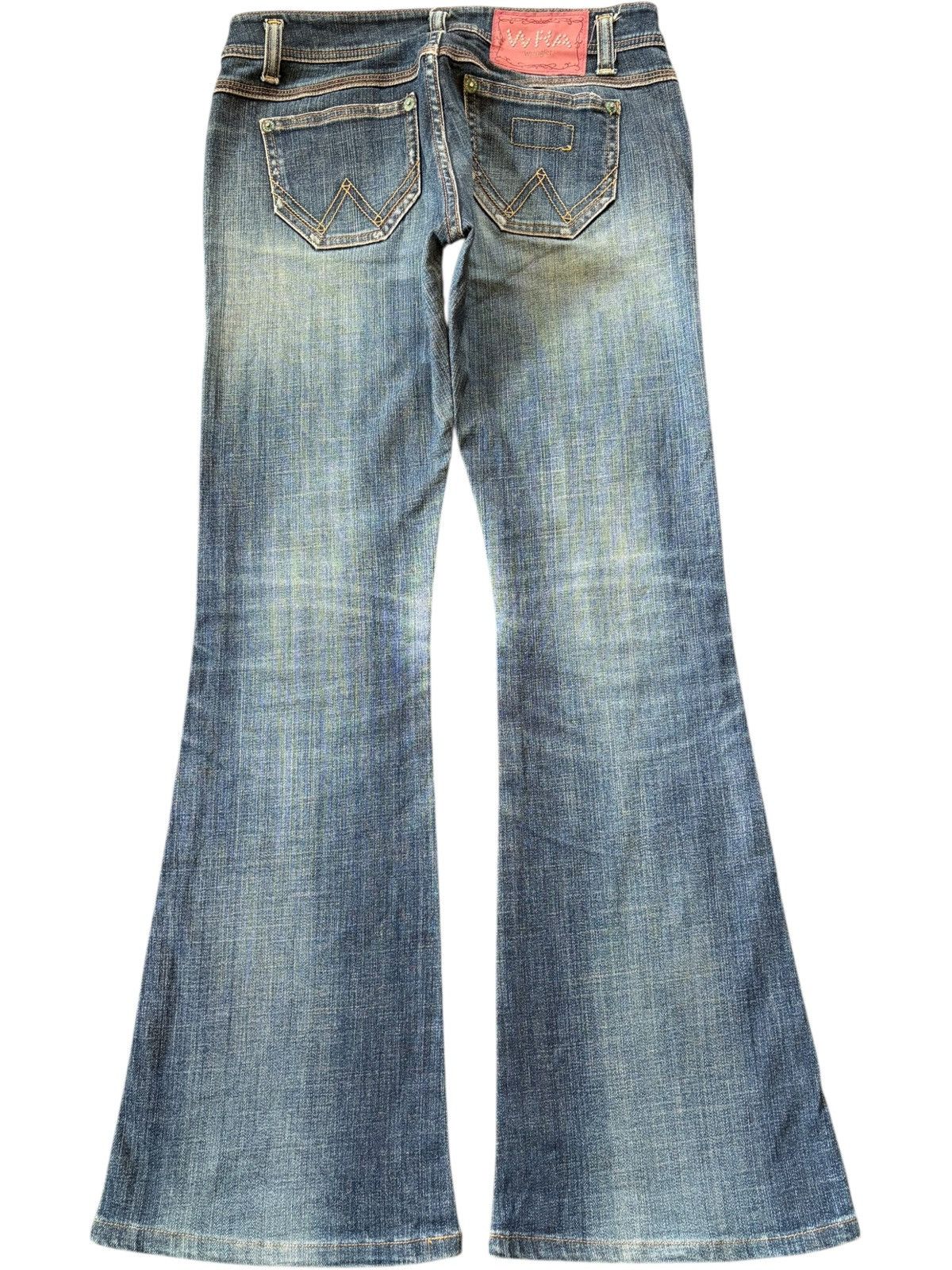 Wrangler Vintage Wrangler Faded Wash Low Rise Flare Jeans Size 29" - 2 Thumbnail