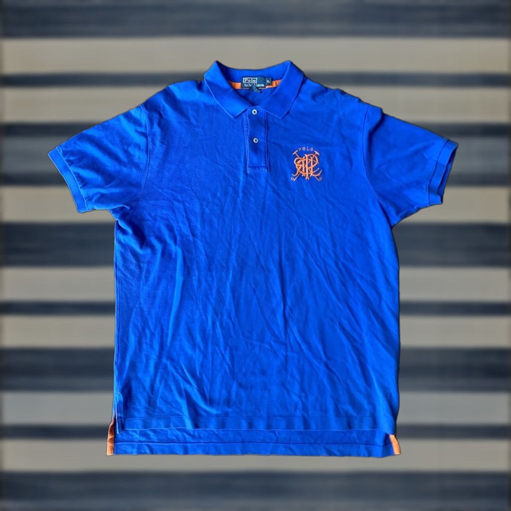 Polo Ralph Lauren VINTAGE Polo Ralph Lauren Scribble Logo Polo Shirt Mens XL Blue Embroidered Logo 90s Polo Shirt Men XL Blue University? Size US XL / EU 56 / 4 - 1 Thumbnail