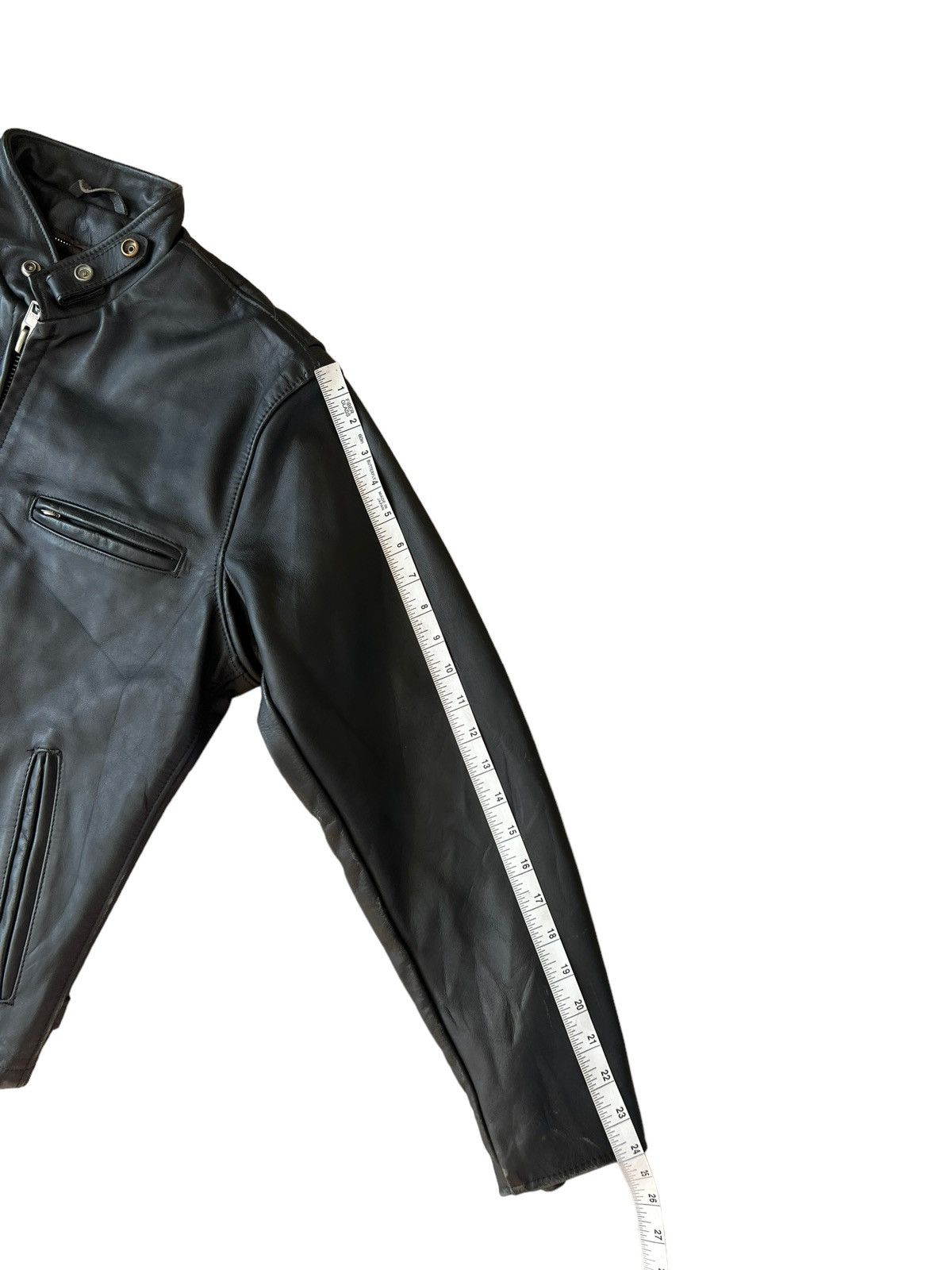Schott Vintage Schott N.Y.C. Lined Black Leather Cafe Racer Jacket Size US M / EU 48-50 / 2 - 4 Thumbnail