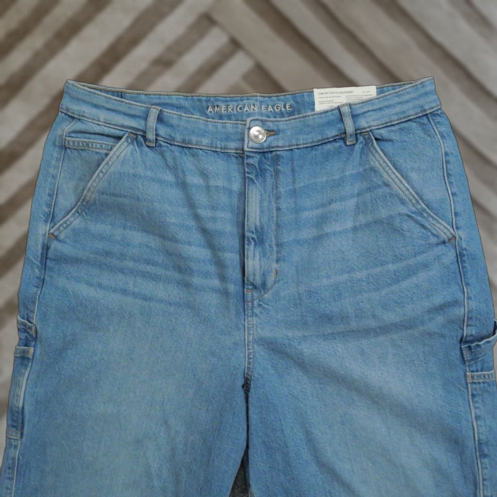 American Eagle Outfitters VINTAGE American Eagle Outfitters Jeans Women's 18 Blue Denim High Rise Boyfriend 90s Distressed 5-Pocket Design Jeans Womens Size 24" / US 00 / IT 34 - 1 Thumbnail