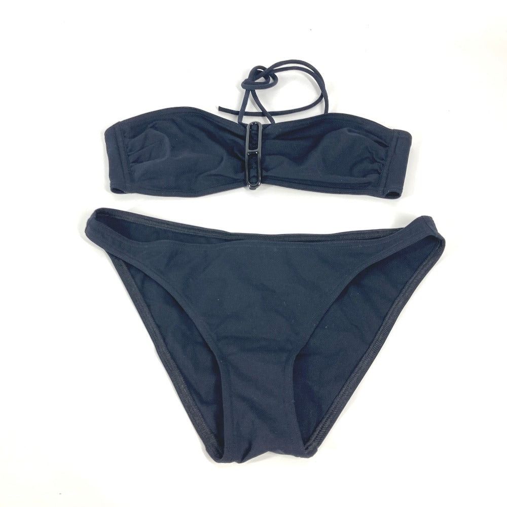 Hermes Hermes Swimwear Logo Bikini (Swimwear) Chene Dunkle Pair Set Tops Pants Swimsuit Nylon Women Black Size ONE SIZE - 1 Thumbnail
