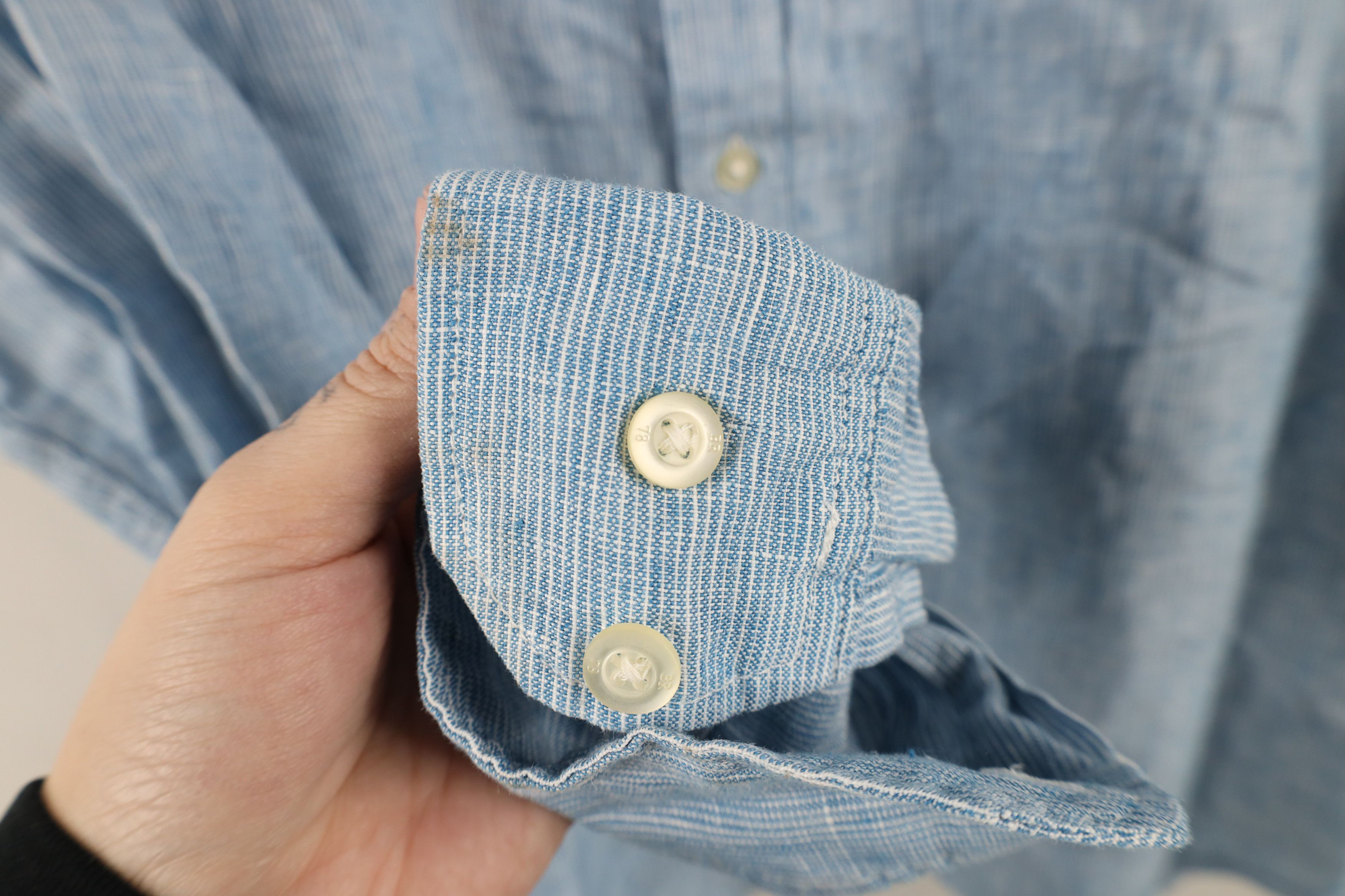 Banana Republic × Vintage Banana Republic Camden Striped Collared Button Down Shirt Size US M / EU 48-50 / 2 - 4 Thumbnail