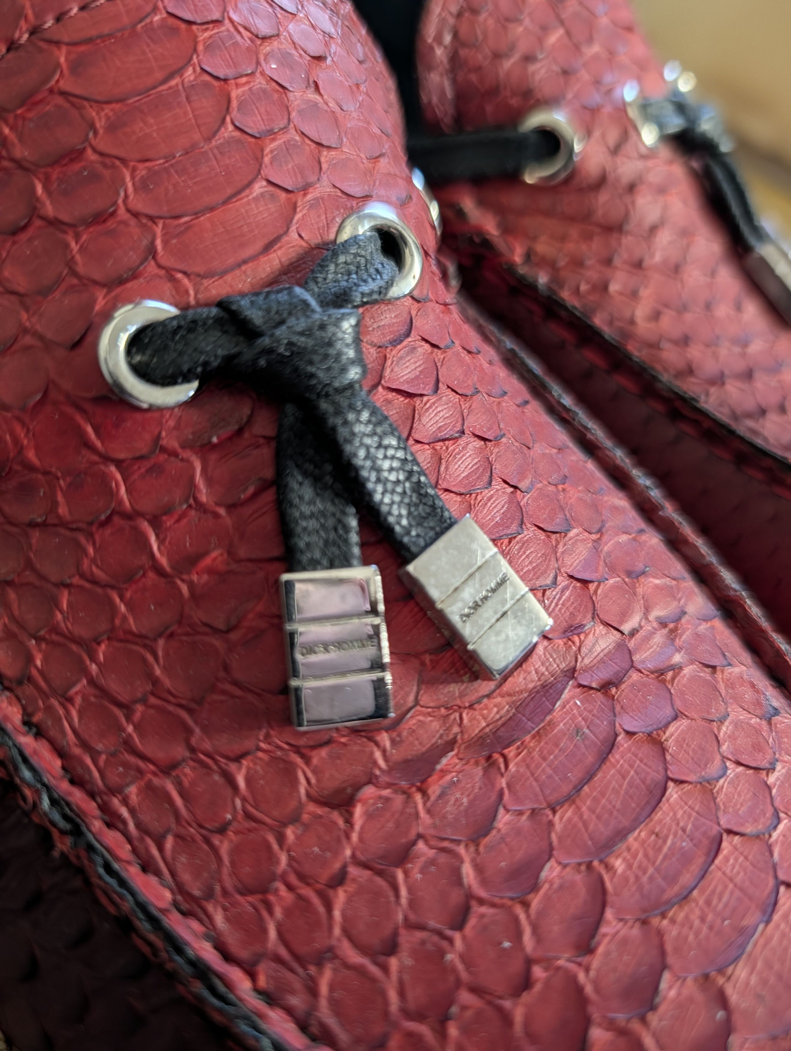 Dior KVA Genuine Python Snakeskin Red Driving Loafers 41 Size US 8 / EU 41 - 5 Thumbnail