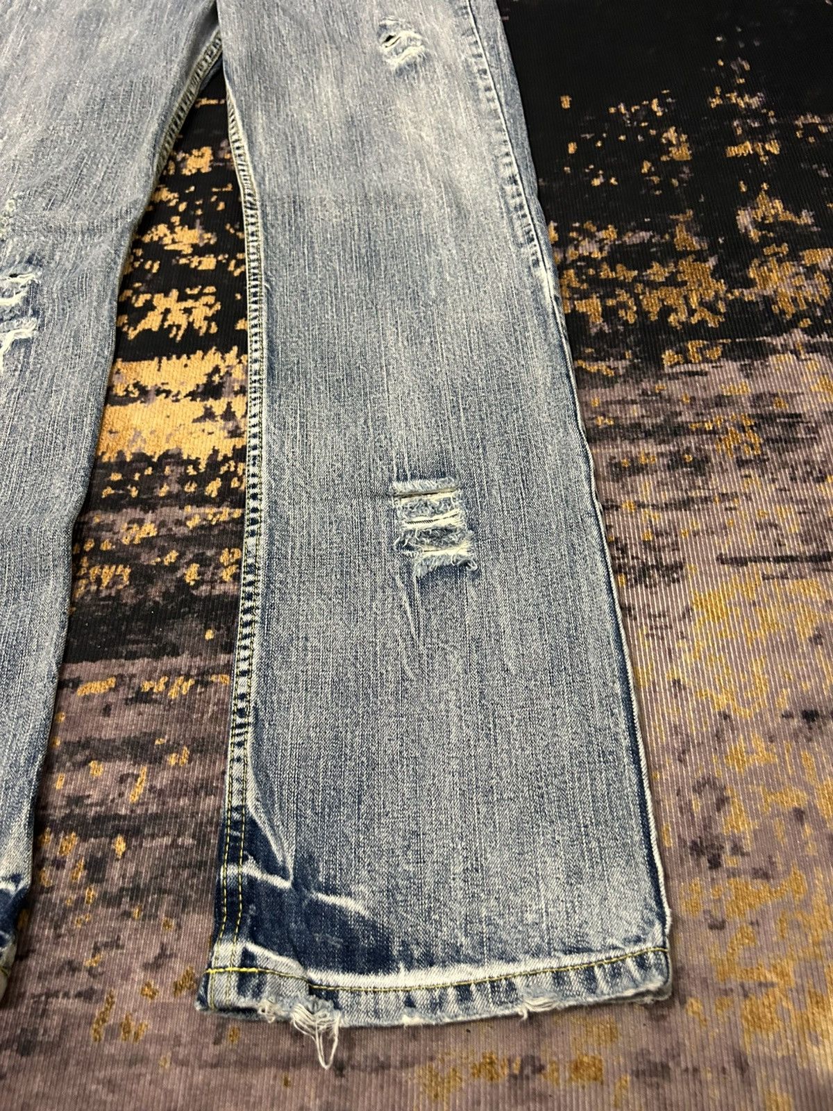 Japanese Brand Vintage Pigajeck Distressed Wash Buckle Back Jeans Size US 31 - 7 Thumbnail