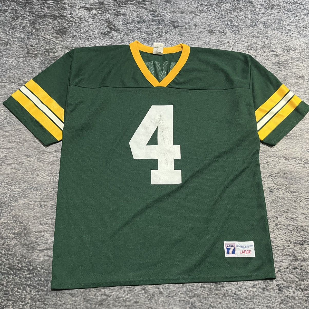 Logo 7 Vintage 90s Brett Farve Green Bay Packers #4 Logo 7 Jersey Size US L / EU 52-54 / 3 - 3 Thumbnail