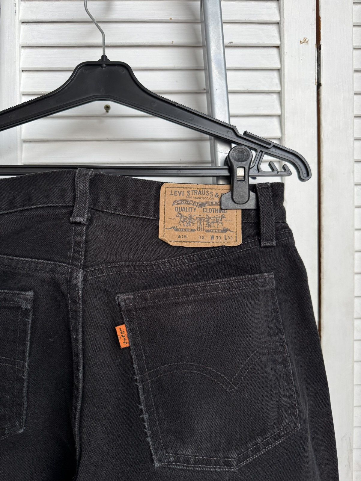 Levi's Levis 615 Vintage Black Jeans Straight Fit Orange Tab Size US 30 / EU 46 - 9 Thumbnail