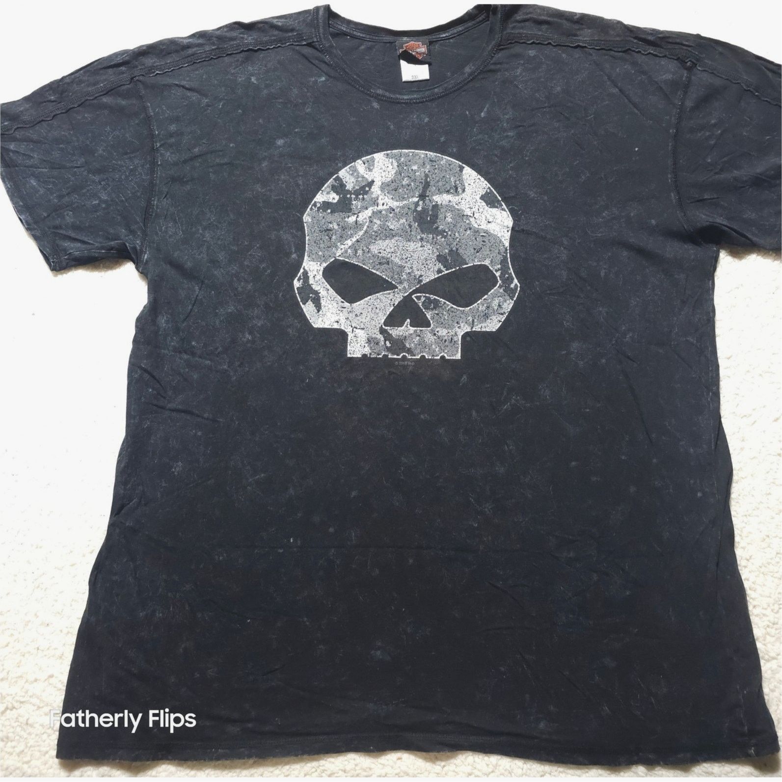 Harley Davidson Harley Davidson Brandon FL Skull Shirt 3XL Black Acid Wash Size US XXL / EU 58 / 5 - 1 Thumbnail