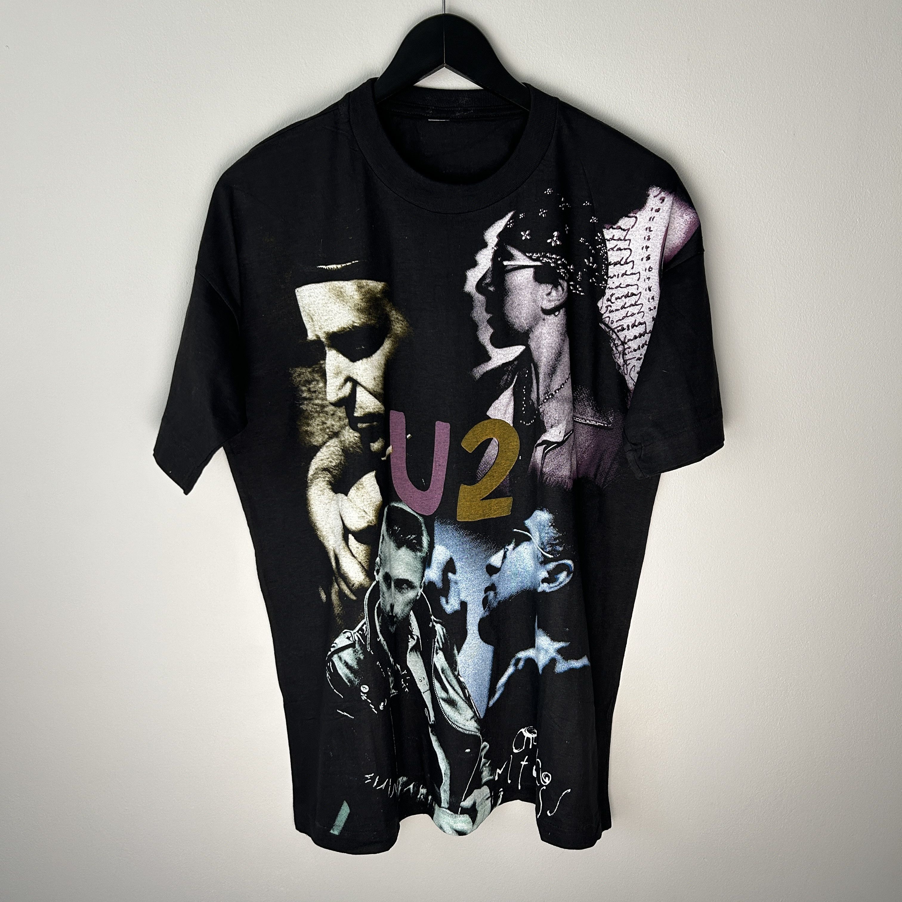Band Tees Vintage U2 Achtung Baby 90’s Band T-shirt Size US XL / EU 56 / 4 - 1 Thumbnail