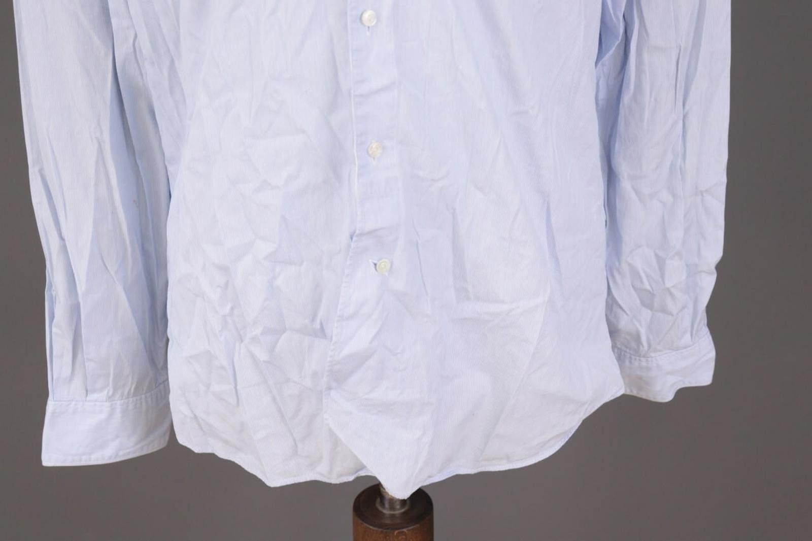 Bogloili Blue Pinstripe Collar Button Shirt Size 41 / 16