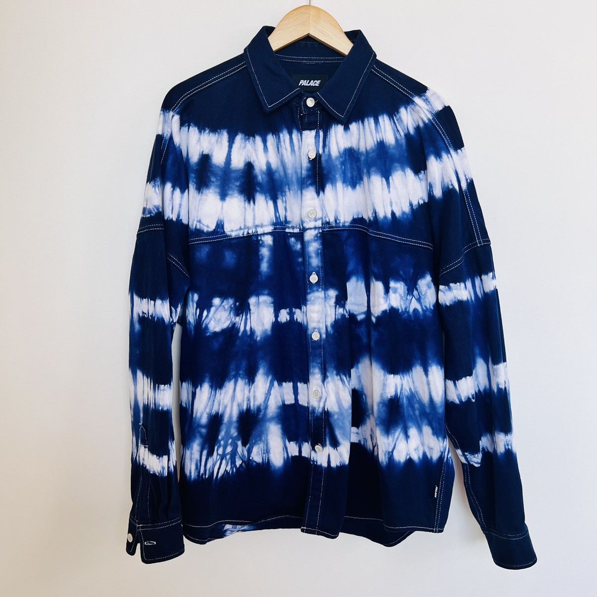 Palace Palace Tie Dye Denim Overshirt Size US L / EU 52-54 / 3 - 2 Thumbnail