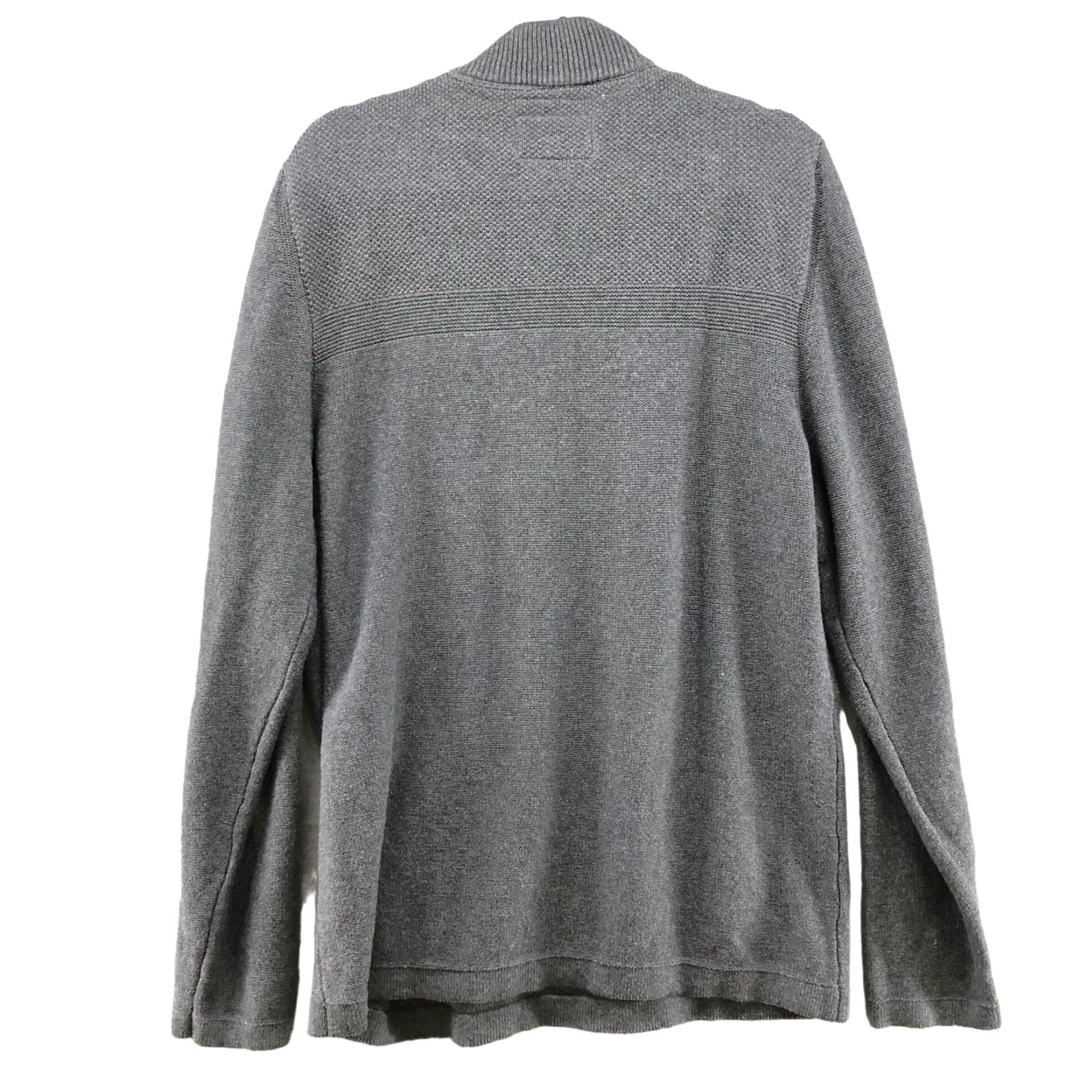 Flag & Anthem Flag & Anthem Sweater Mens L Gray 1/4 Zip Pullover Cotton Knit Textured Knit 1/2 Zip Mock Neck Casual Modern Classic Pullover Mens L Gray Size US L / EU 52-54 / 3 - 2 Thumbnail