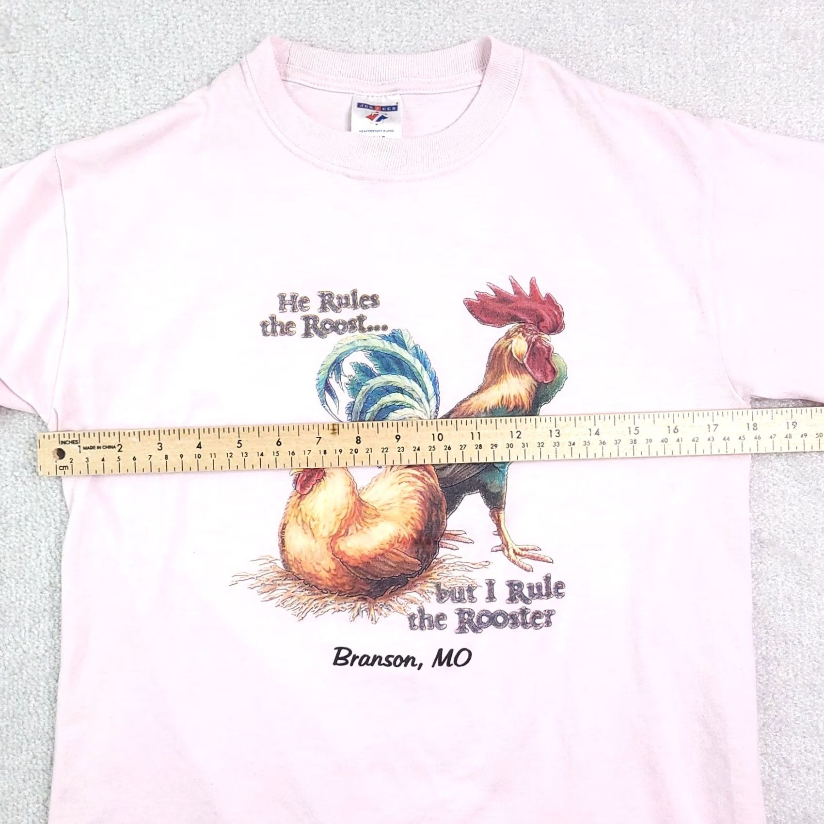 Jerzees VINTAGE Jerzees T Shirt Women’s Small Pink I Rule The Rooster Branson Mo Tee Shirt Size S / US 4 / IT 40 - 4 Thumbnail