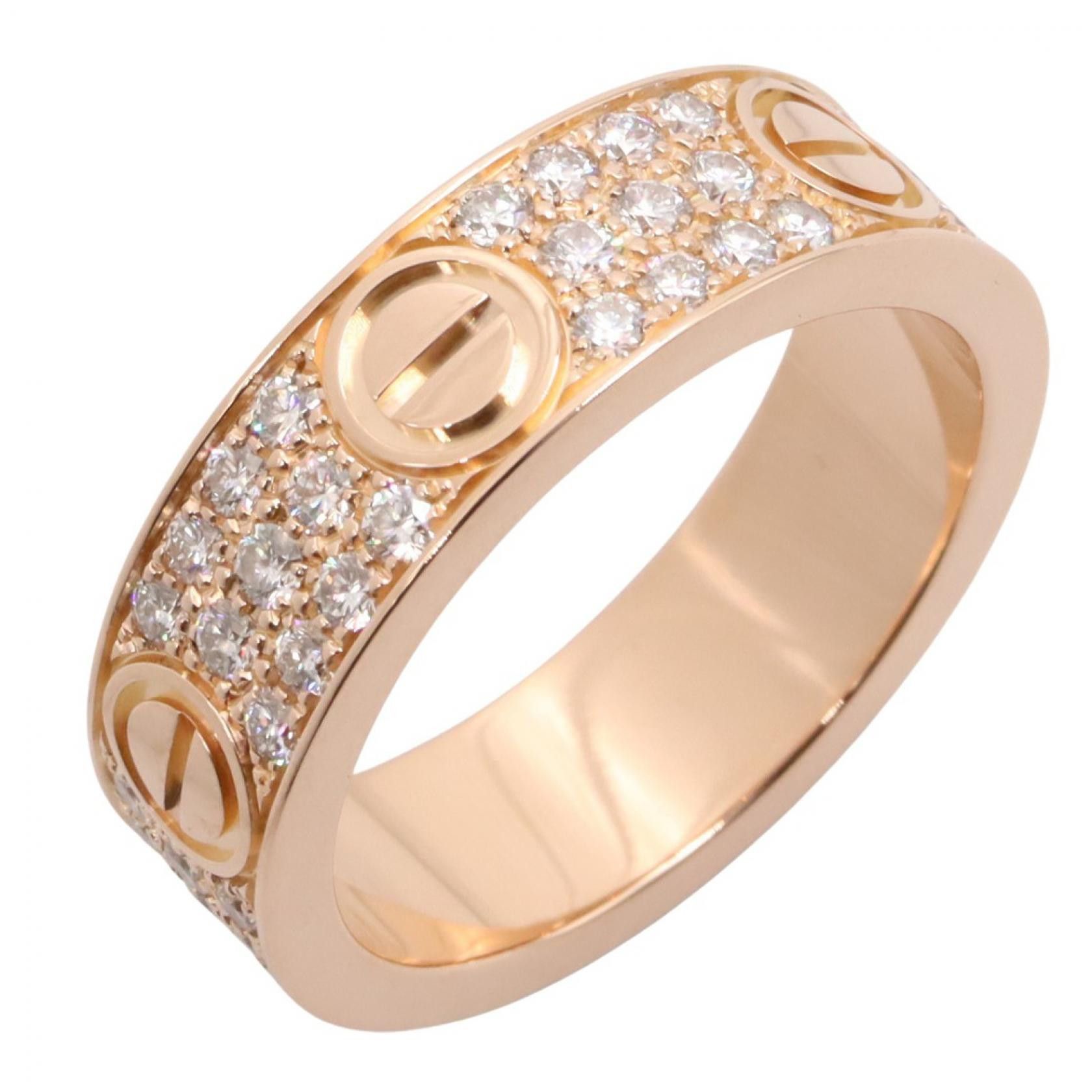 Cartier Cartier Cartier Love Pavé Diamond Au750 Ring Size 18 Precious Metal Ring B4087600 DUTY FREE for USA Size ONE SIZE - 1 Thumbnail