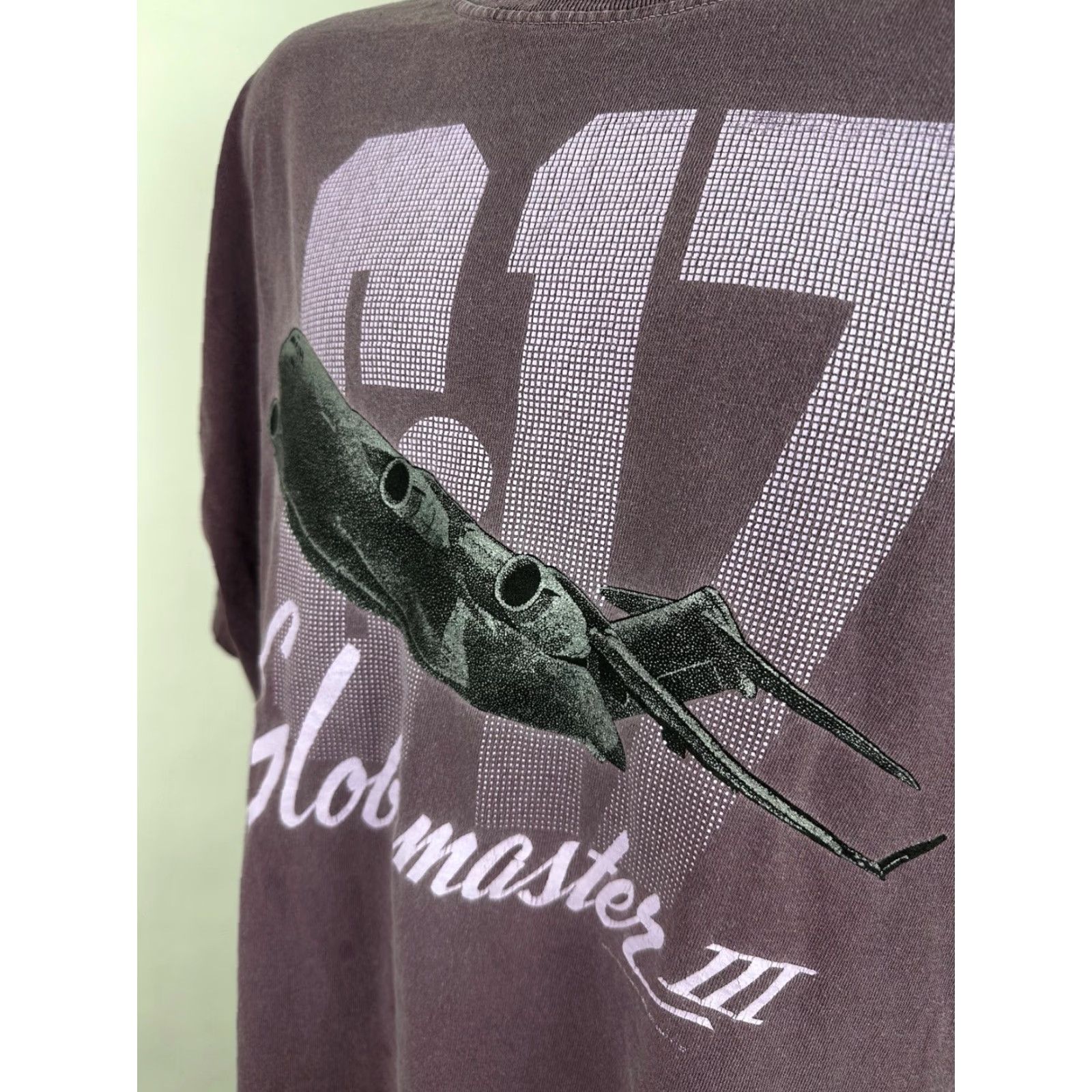 Vintage Vintage 90s C-17 Globemaster III Shirt XL Dusty Purple USAF Military Plane Size US XL / EU 56 / 4 - 5 Thumbnail