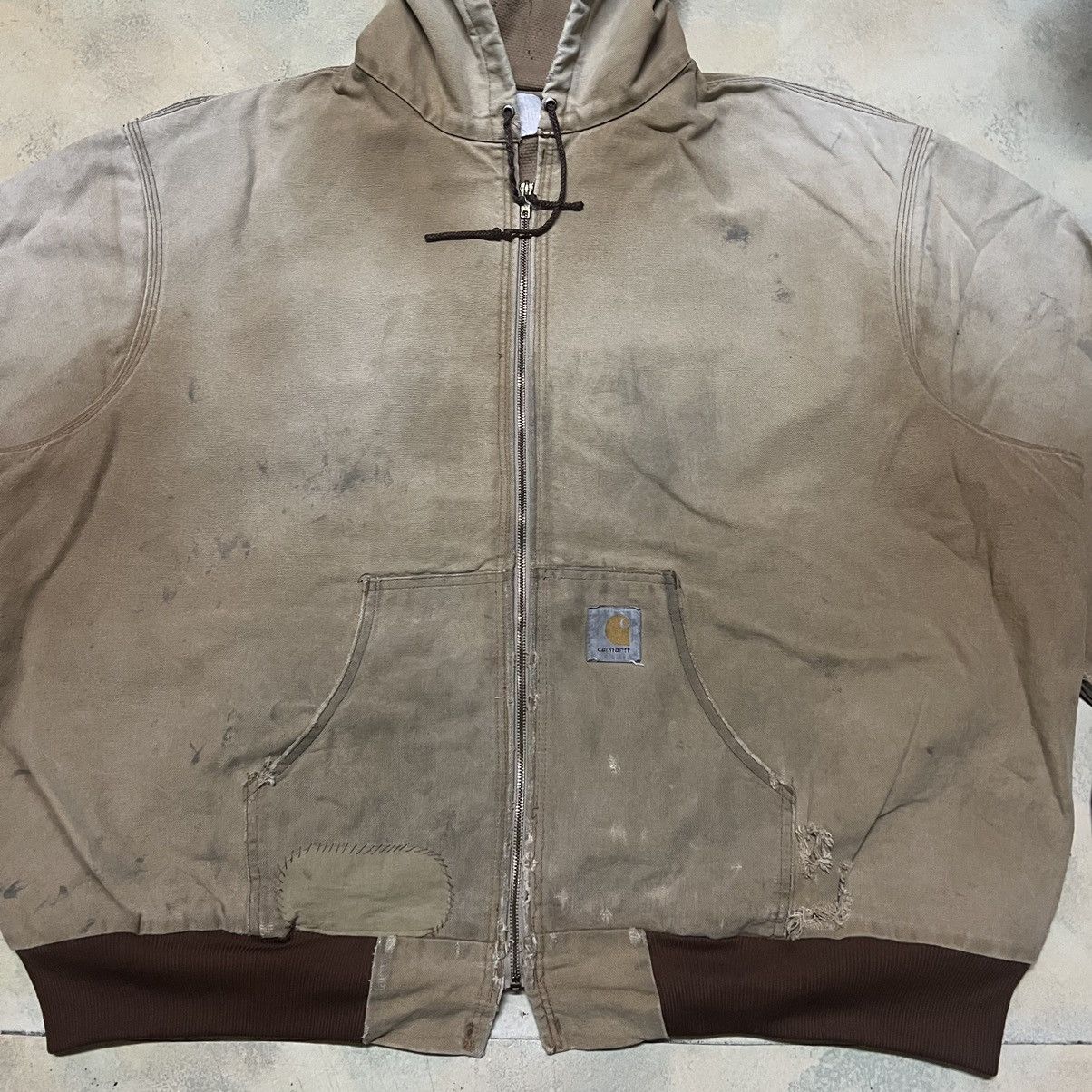Carhartt Vintage Carhartt Hoodie Distressed Condition Size US XXL / EU 58 / 5 - 3 Thumbnail