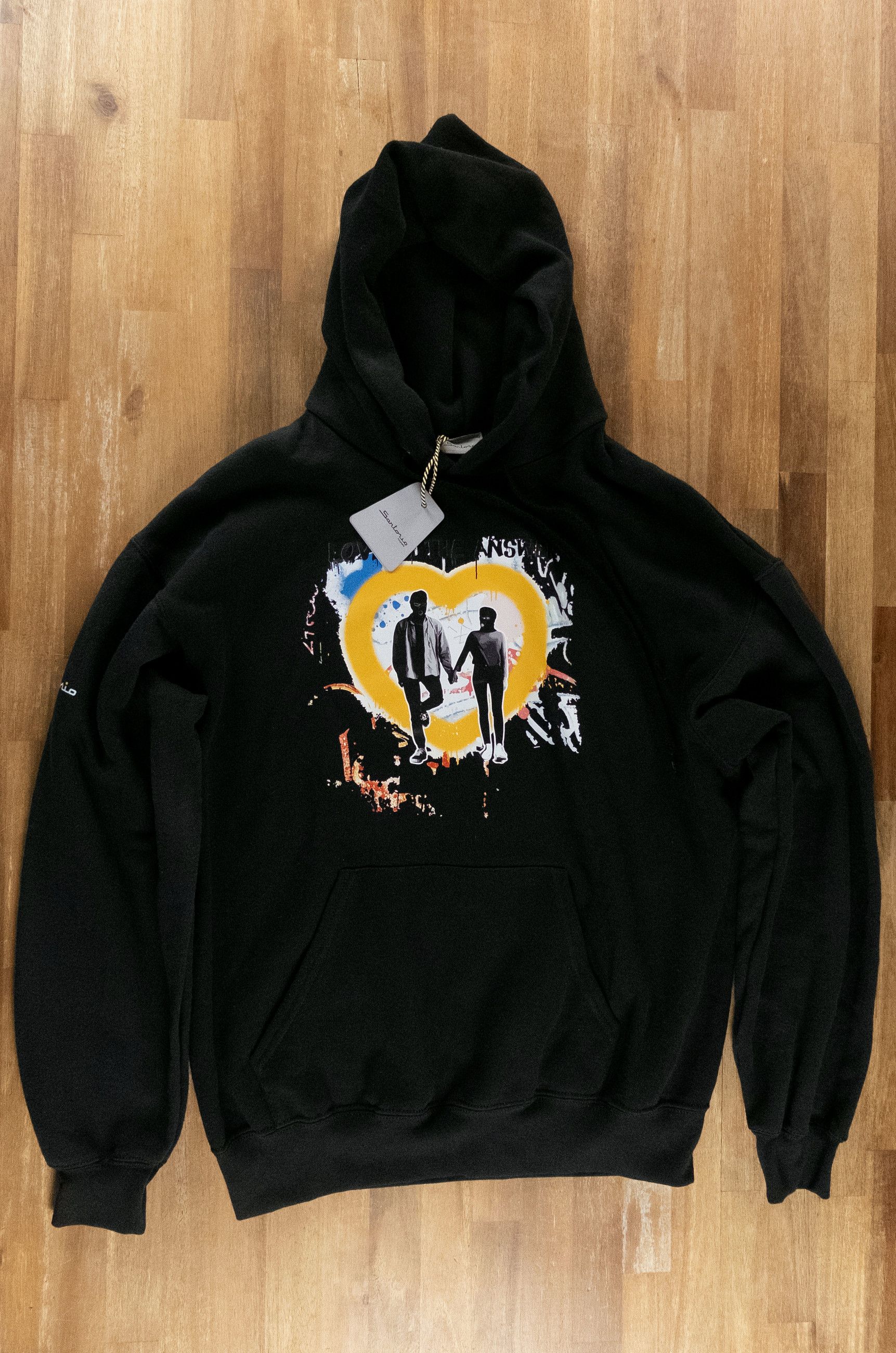 SARTORIO SARTORIO black heart print cotton hoodie sweatshirt Large Size US L / EU 52-54 / 3 - 4 Thumbnail