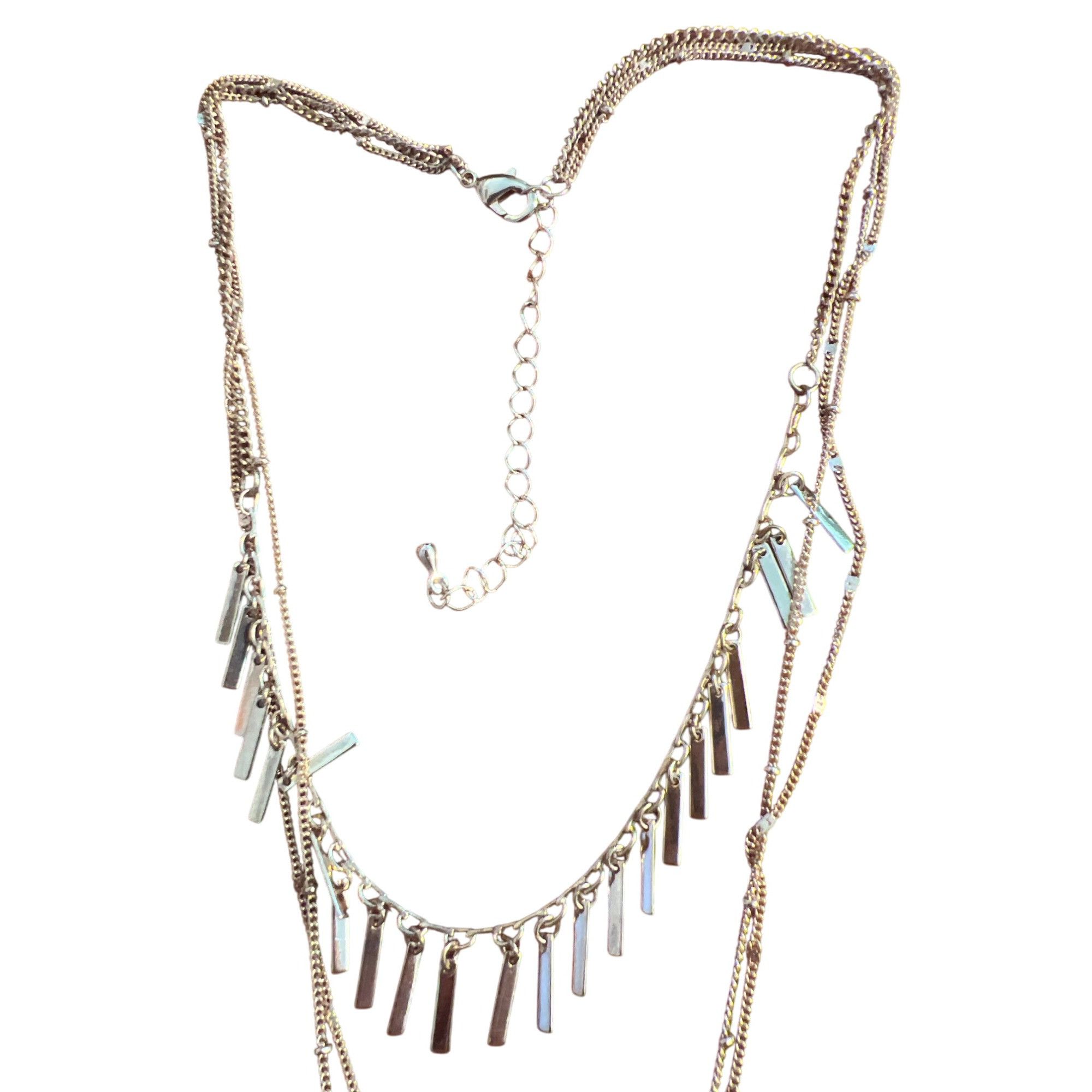 Other Gold Tone Layered Tassel Chain Y Necklace Multi Strand Fring Size ONE SIZE - 4 Thumbnail