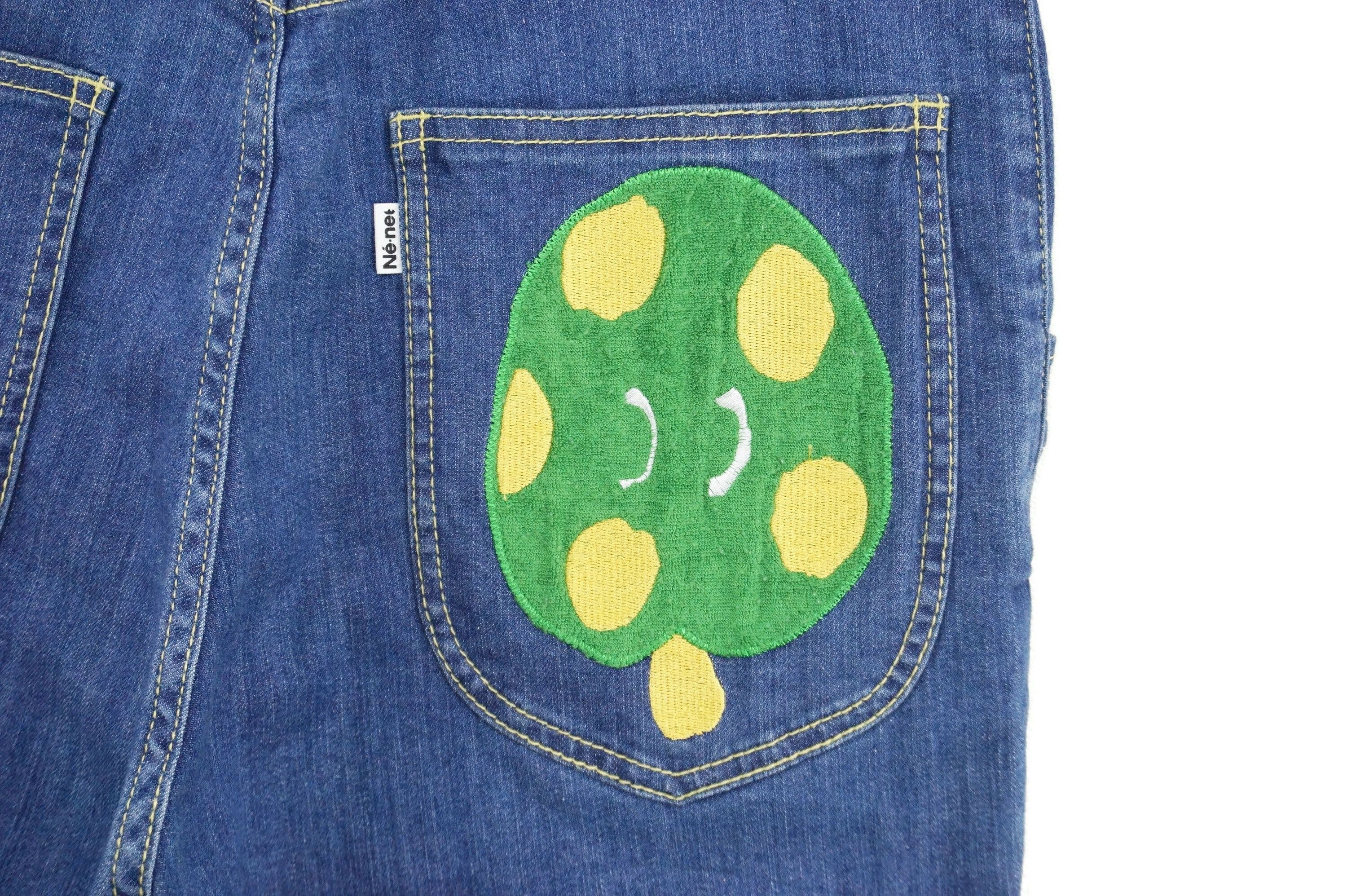Issey Miyake Ne-net Jeans fit W29xL27 Cropped High-Waisted Mushroom Head Size 26" / US 2 / IT 38 - 8 Thumbnail