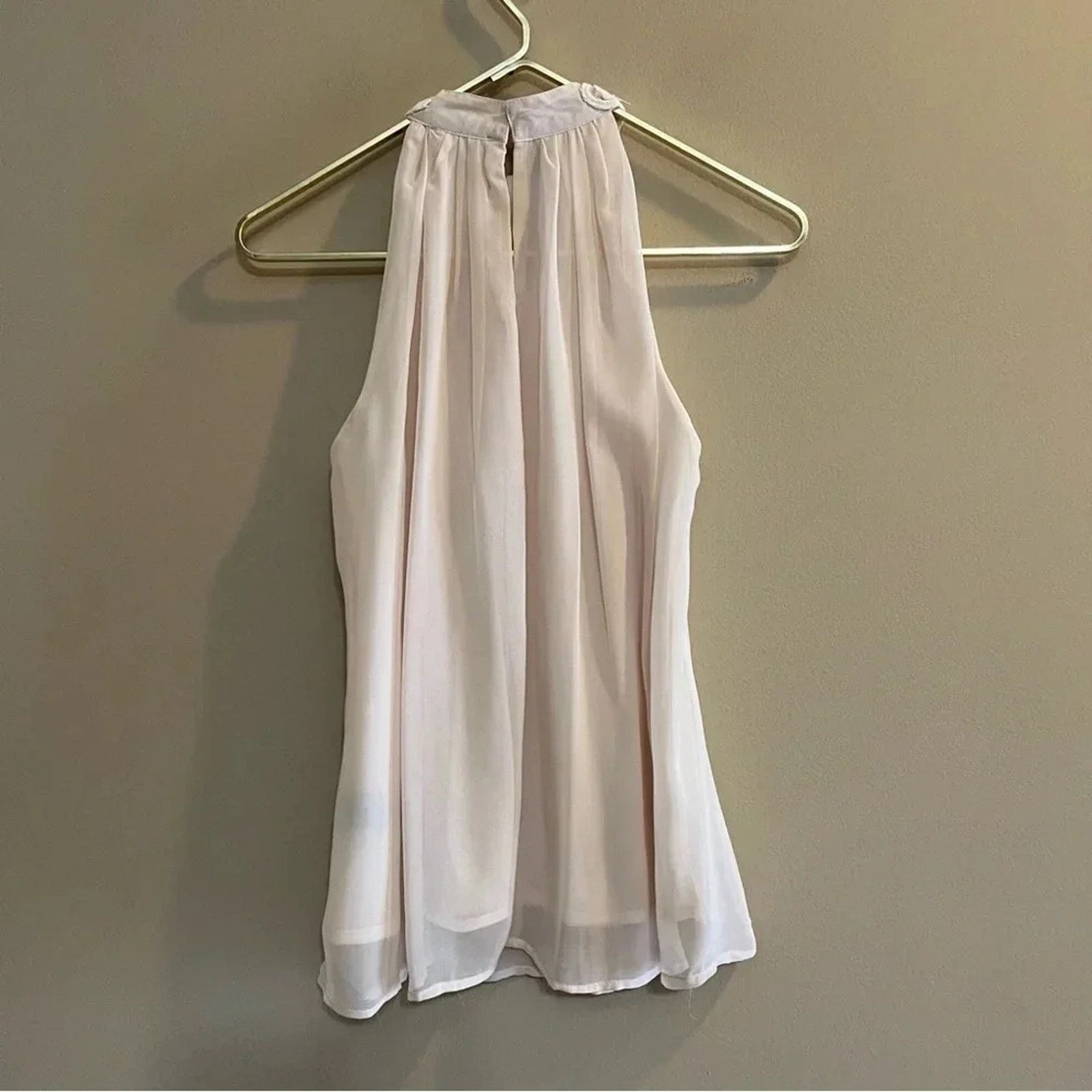 Other Black Brand Sz S Cream Sleeveless Tank Flowy High Neck Size S / US 4 / IT 40 - 2 Thumbnail