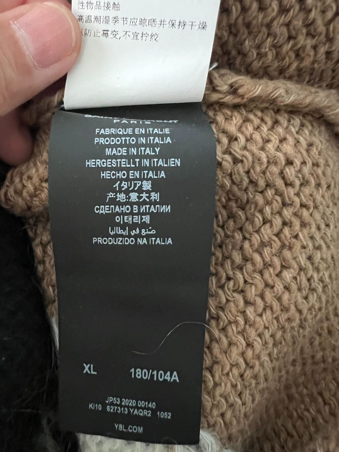Saint Laurent Paris Saint Laurent Paris Men's color blocked sweater Size US XL / EU 56 / 4 - 5 Thumbnail