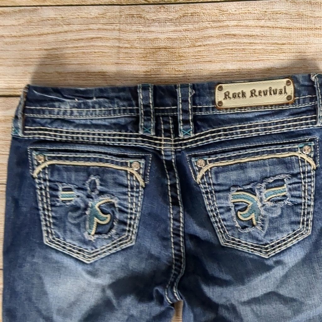 Rock Revival Rock revival distressed Stacey straight jeans size 30 Size 30" / US 8 / IT 44 - 6 Thumbnail