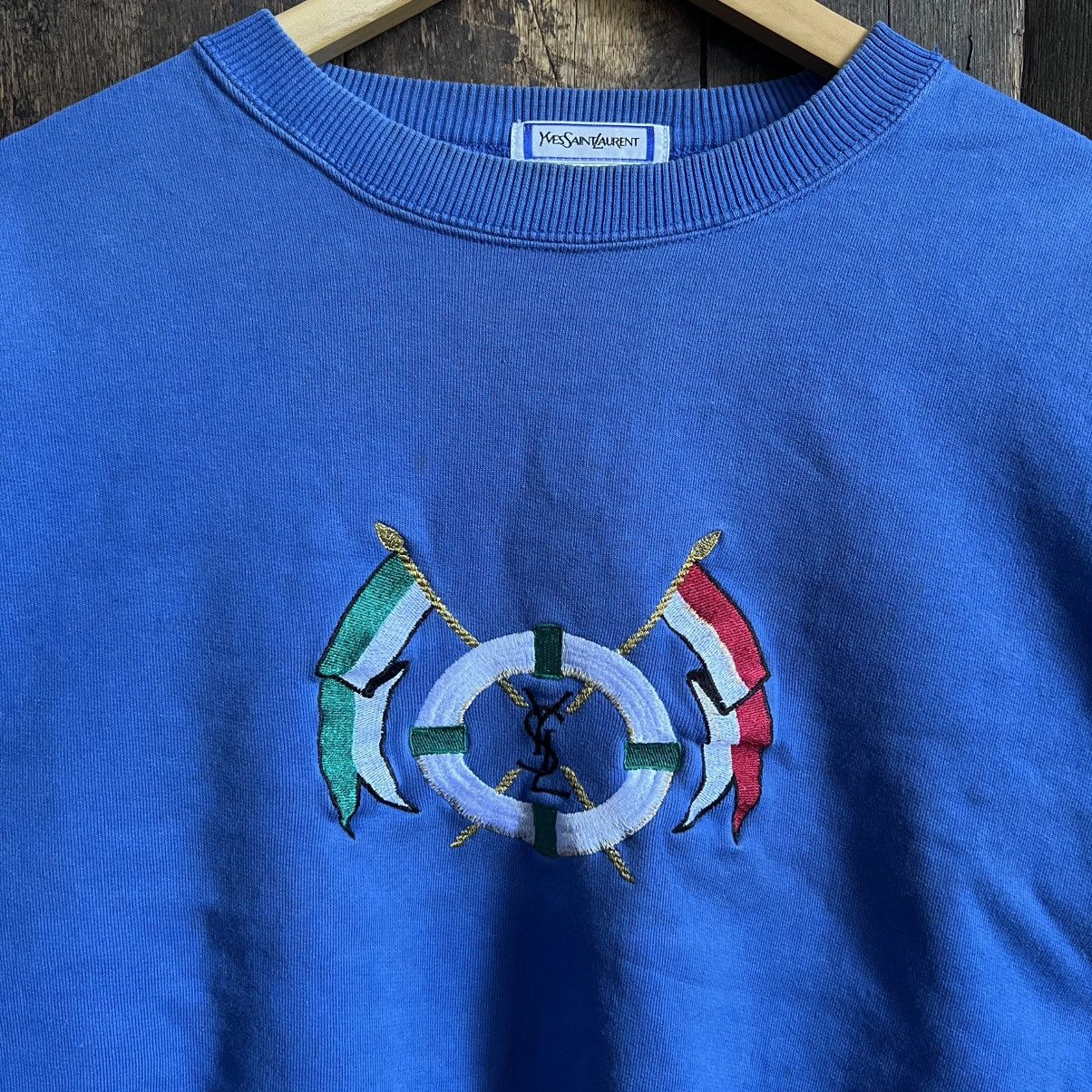 Yves Saint Laurent YvesSaintLaurent Big logo Crewneck Sweatshirt Size US M / EU 48-50 / 2 - 3 Thumbnail