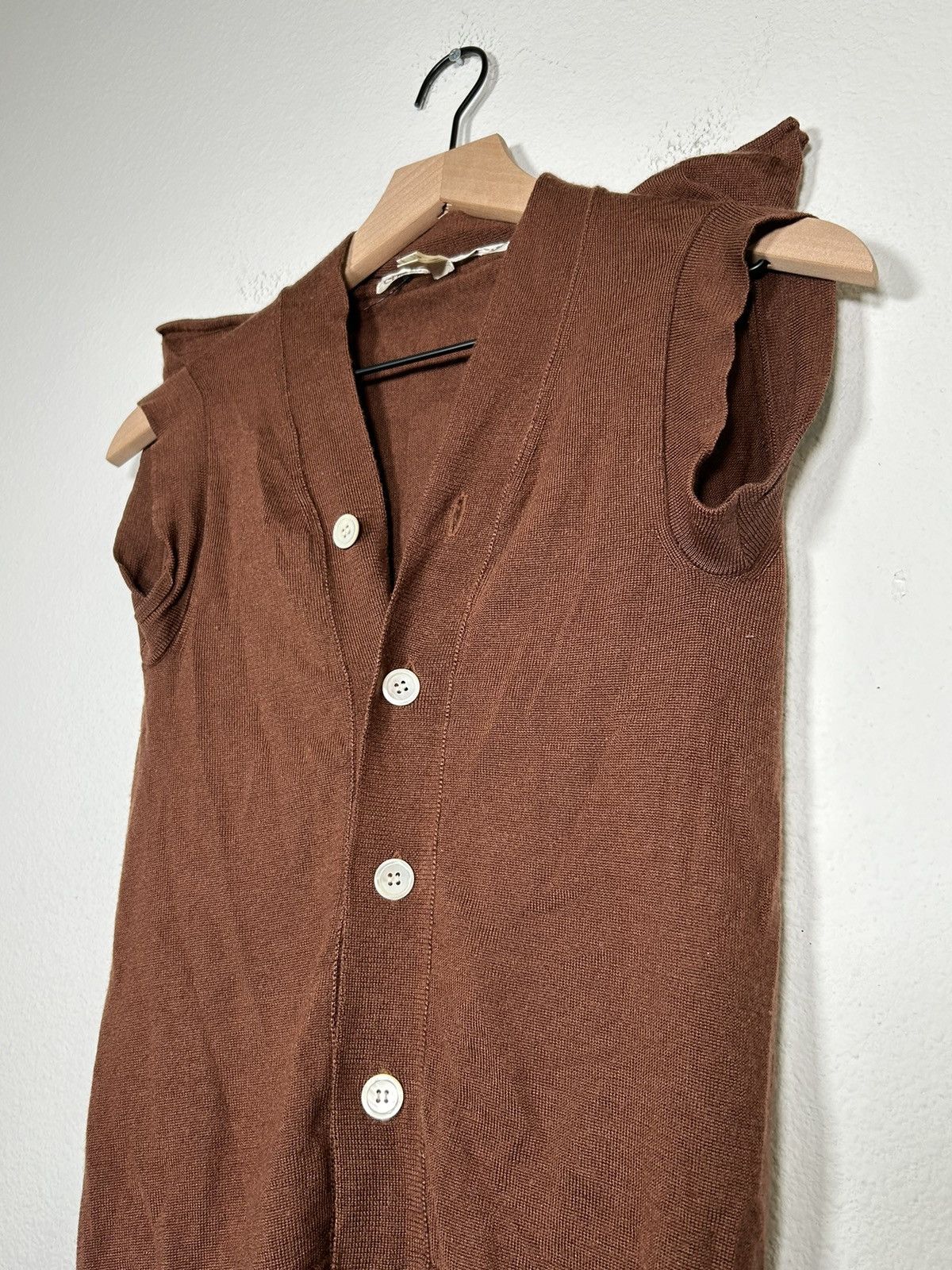 Comme des Garcons Flat Knit Cardigan Vest Size US S / EU 44-46 / 1 - 2 Thumbnail