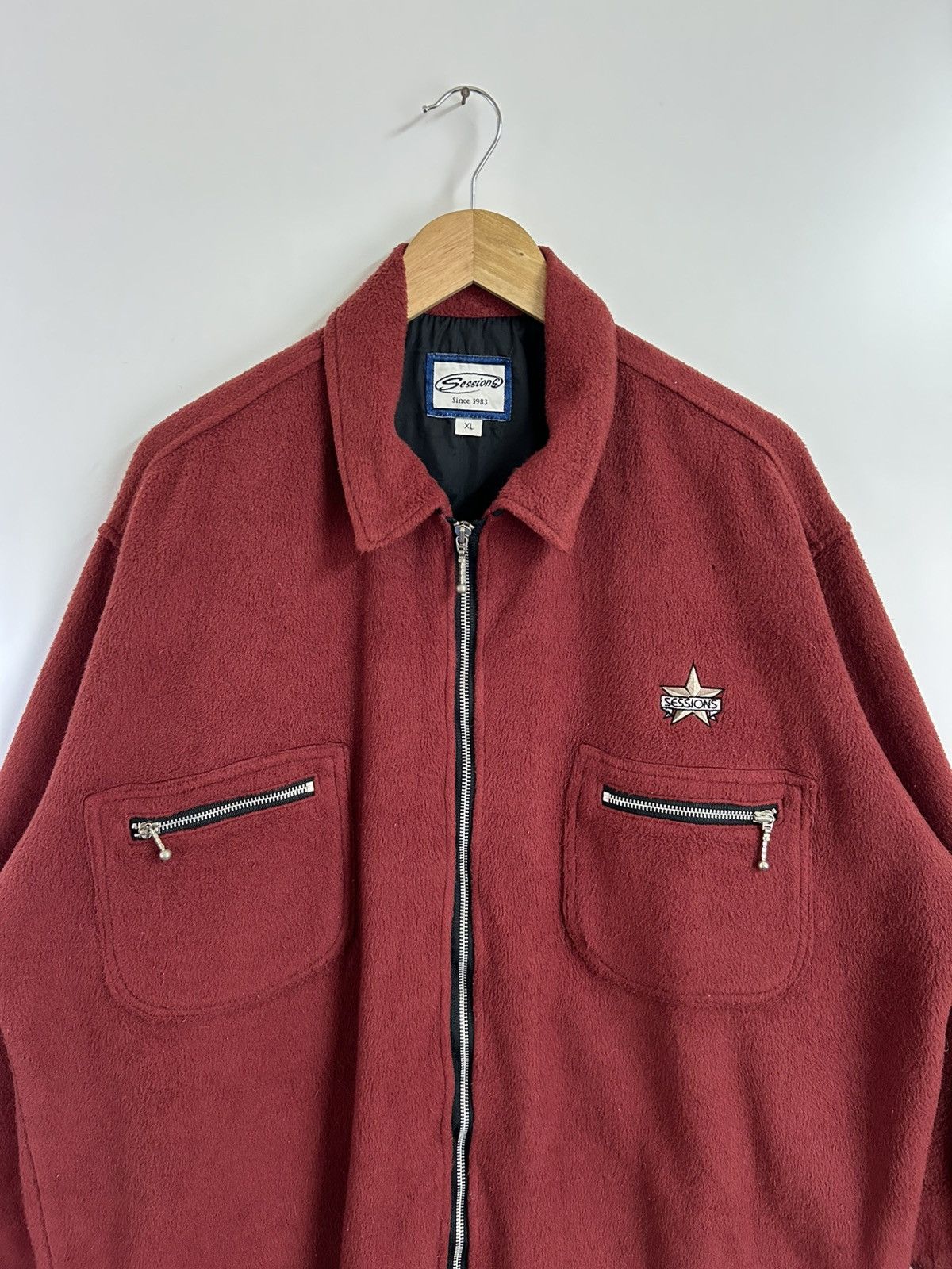Sessions ⚡️Vintage Sessions Fleece Zipper Shirt Jacket Size US XL / EU 56 / 4 - 4 Thumbnail