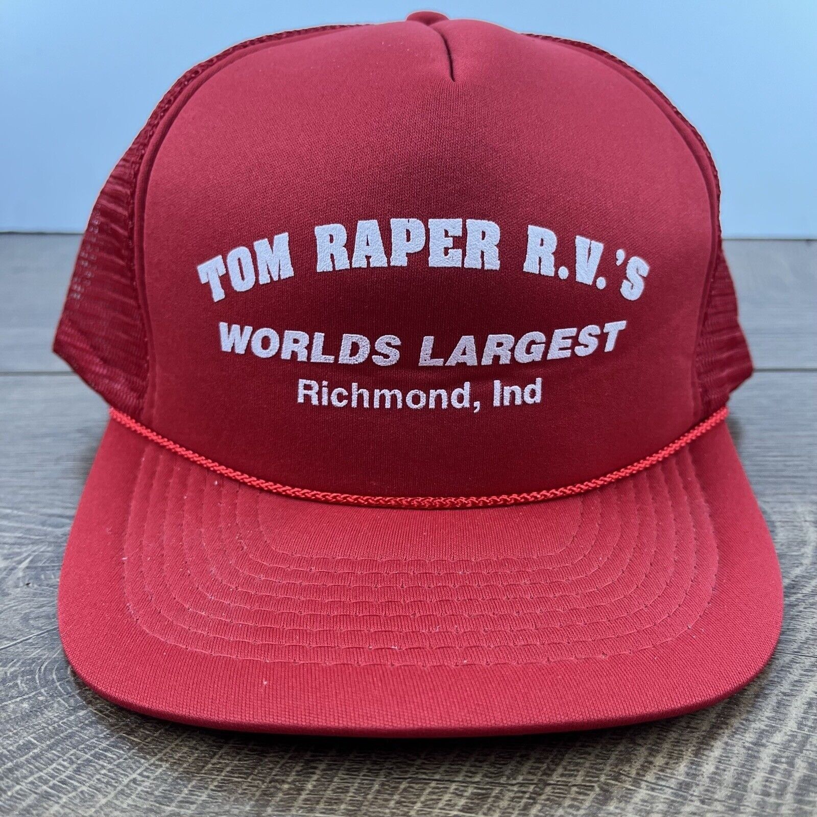 Other Tom Raper RV's Hat Richmond Indiana Red Adjustable Hat Red A Size ONE SIZE - 1 Thumbnail