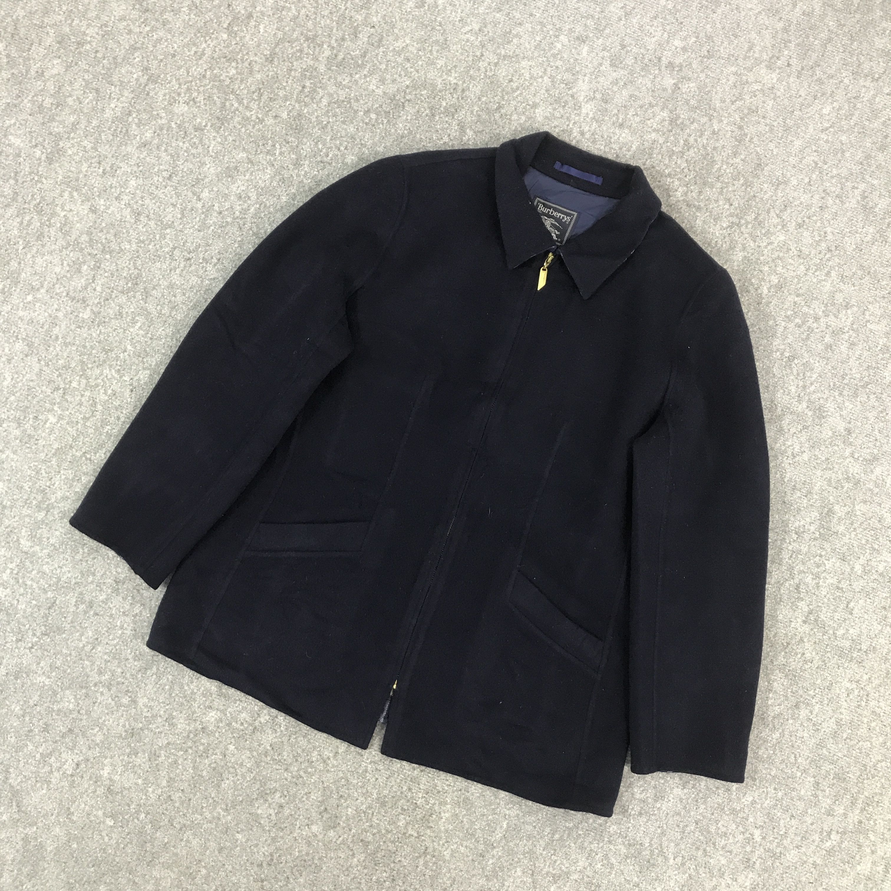 Burberry × Vintage BURBERRYS CLASSIC NAVY ZIPPER WOOL JACKET Size US M / EU 48-50 / 2 - 5 Thumbnail