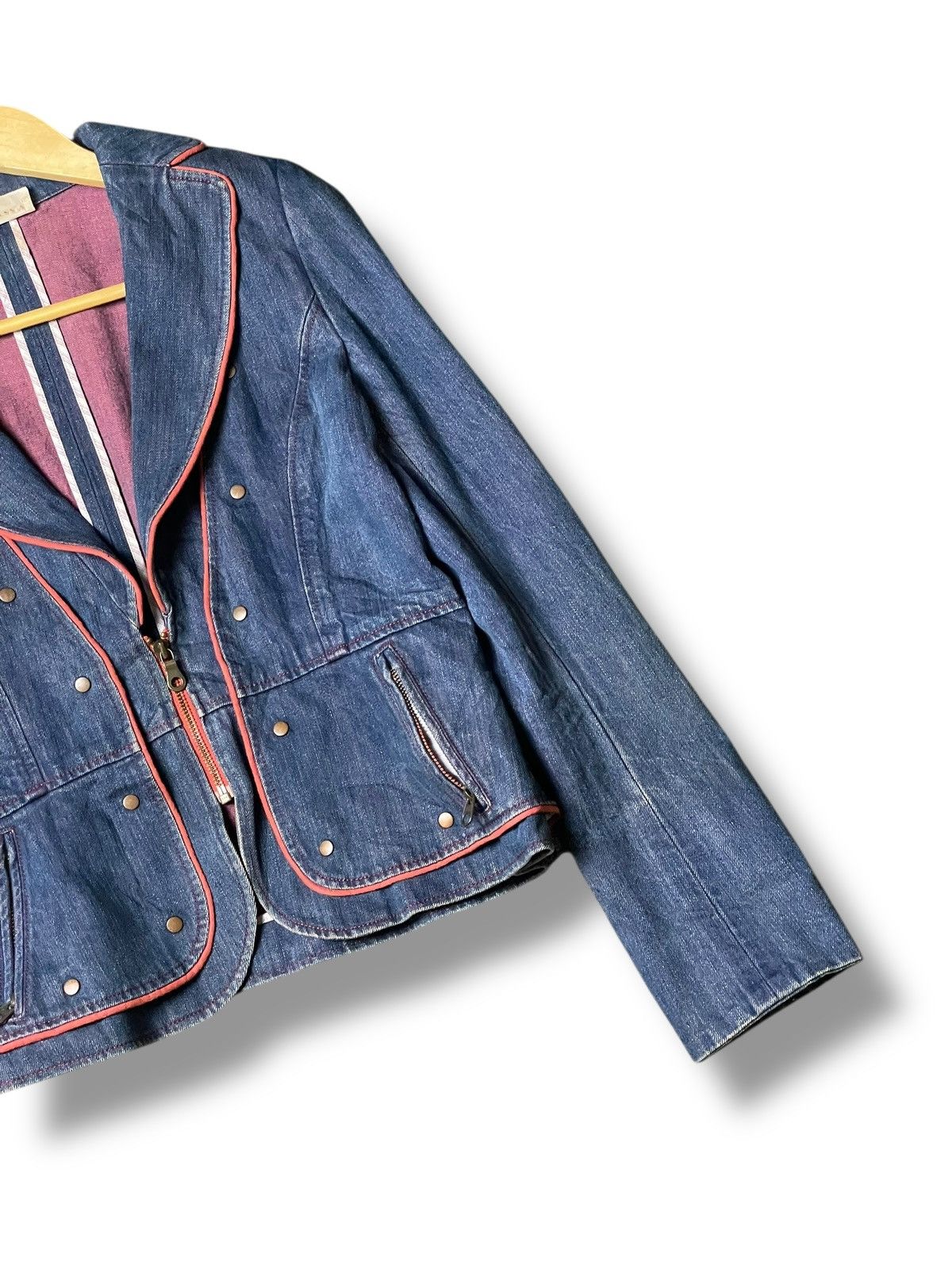 Japanese Brand × Vintage MJO VJAGGJO Brand Denim Crop Jacket (108) Size US XXS / EU 40 - 3 Thumbnail