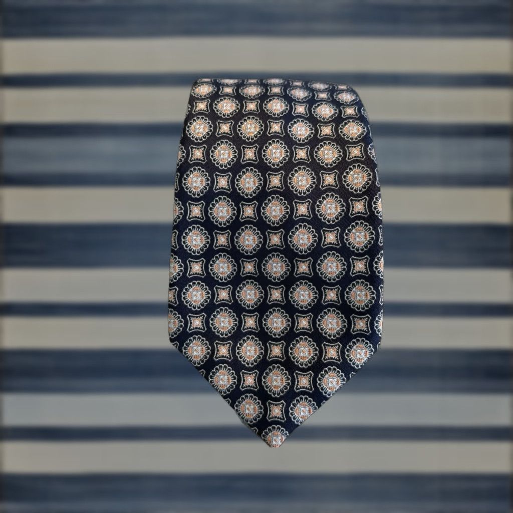 Isaia ISAIA Napoli Silk Tie Men Blue Silk 58 inch Classic 57-60 Italy Tie Size ONE SIZE - 1 Thumbnail