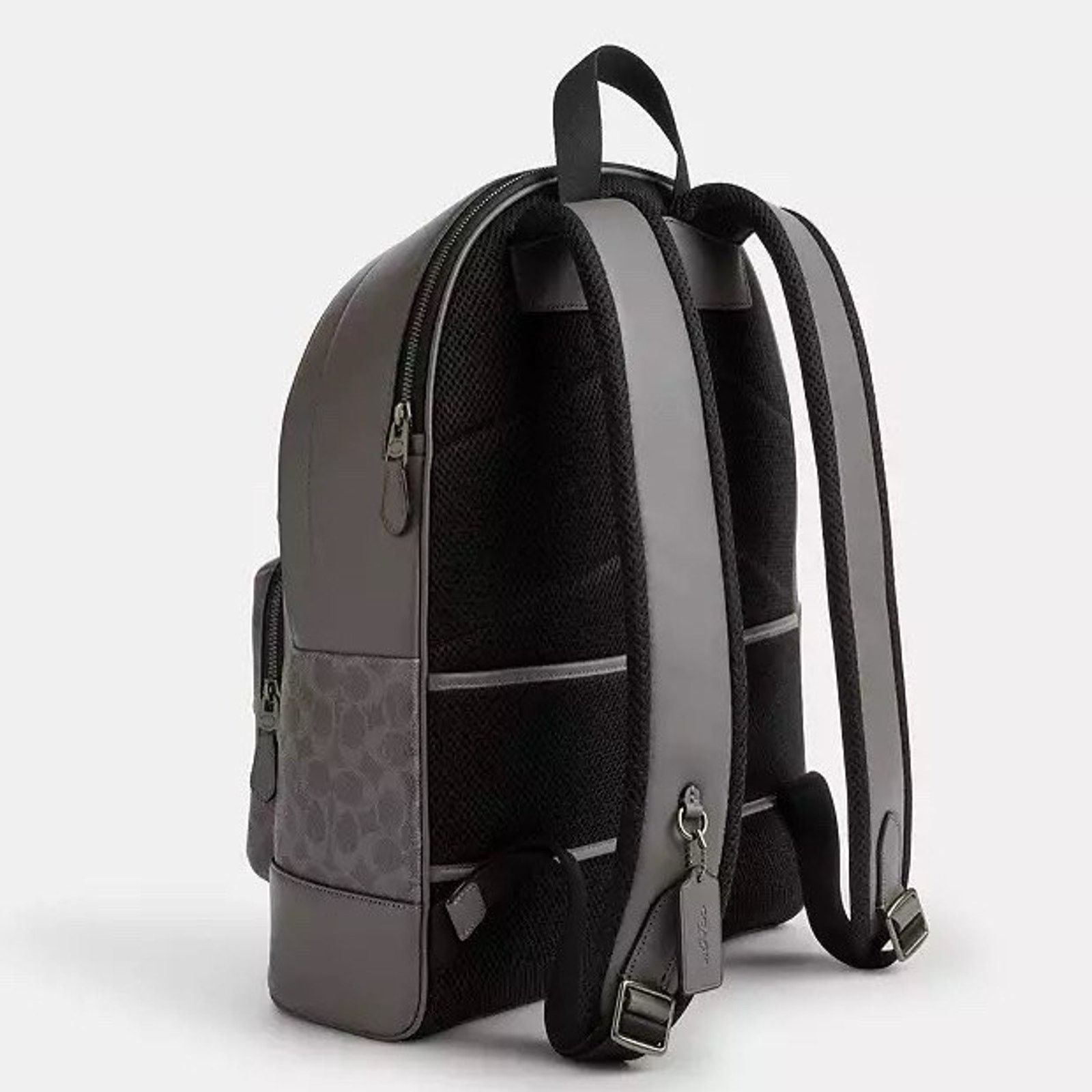 Coach NWT Coach Cv922 West Backpack Varsity Stripe Grey/Ochre Size ONE SIZE - 8 Thumbnail