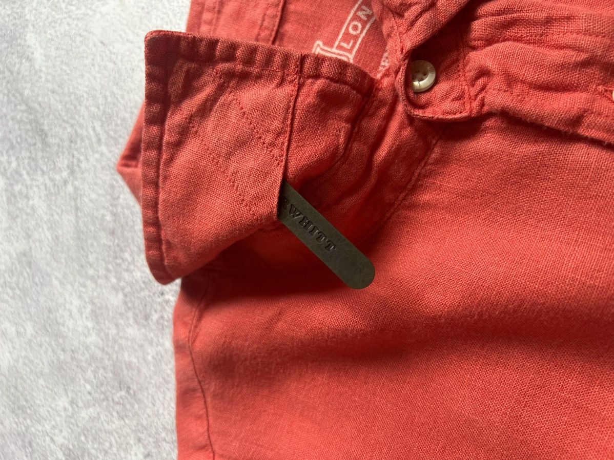 Hackett Hackett Linen Shirt Men's XL Long Sleeve Button-Down Red Size US XL / EU 56 / 4 - 7 Thumbnail
