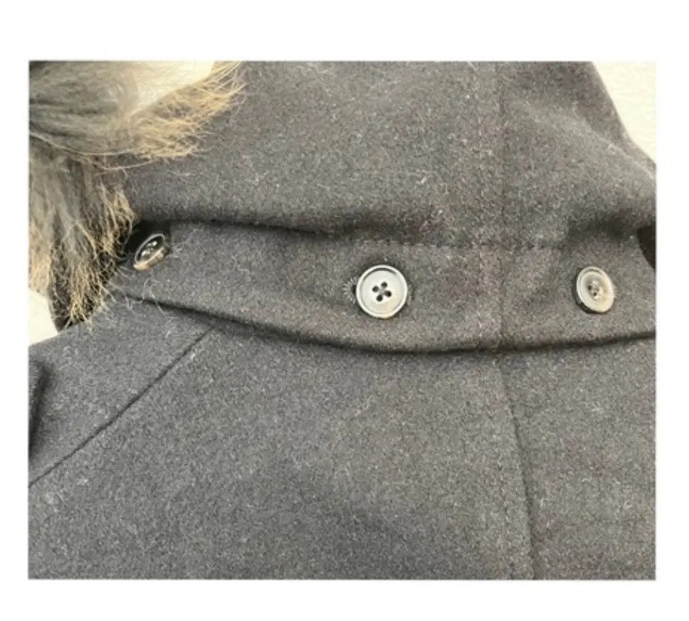 PPFM Medium PPFM Napoleon Black Wool Coat Fur Jacket Size US M / EU 48-50 / 2 - 6 Thumbnail