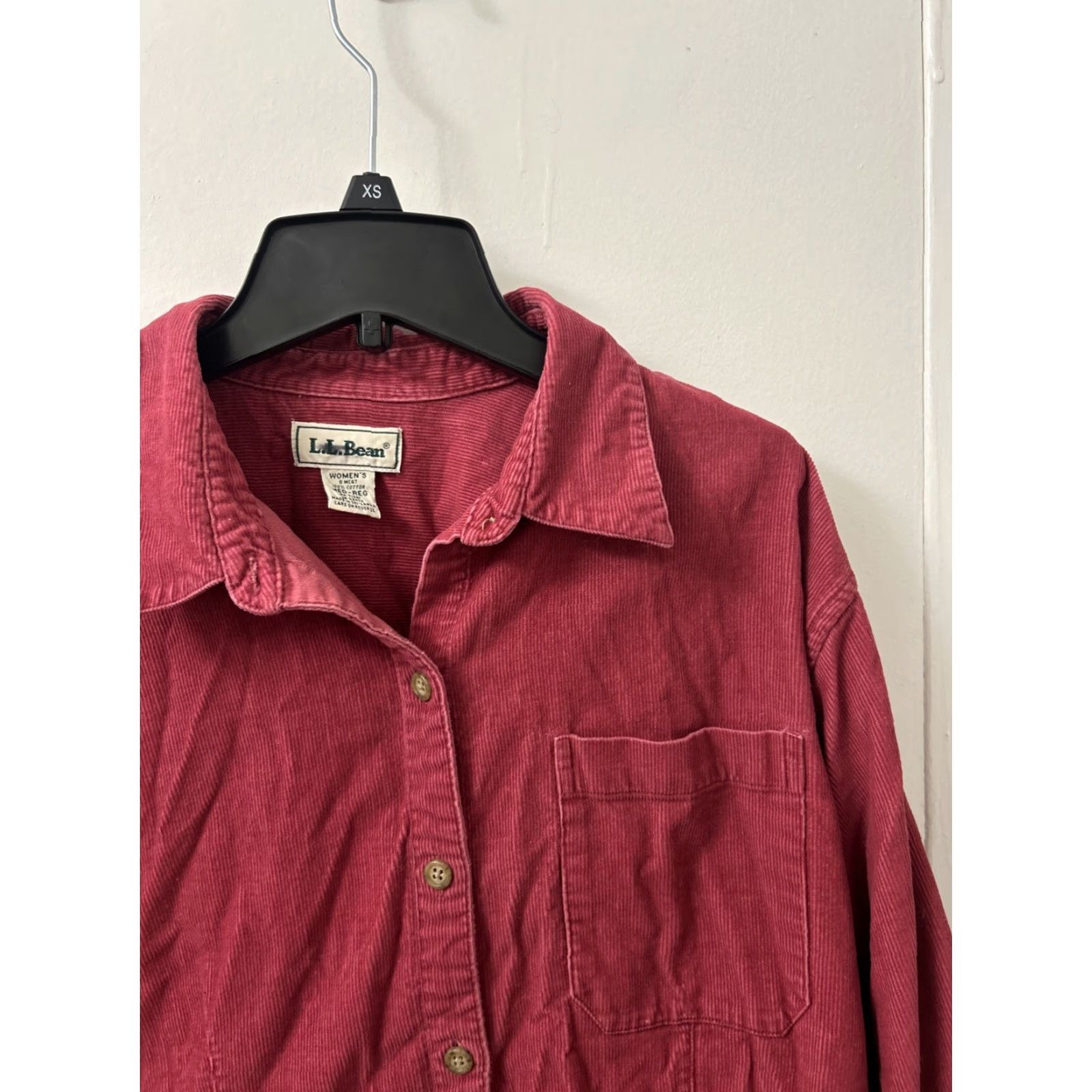 Vintage VINTAGE LL Bean Corduroy Shirt Womens Medium Red Button Down Long Sleeve 90s Womens Size M / US 6-8 / IT 42-44 - 4 Thumbnail
