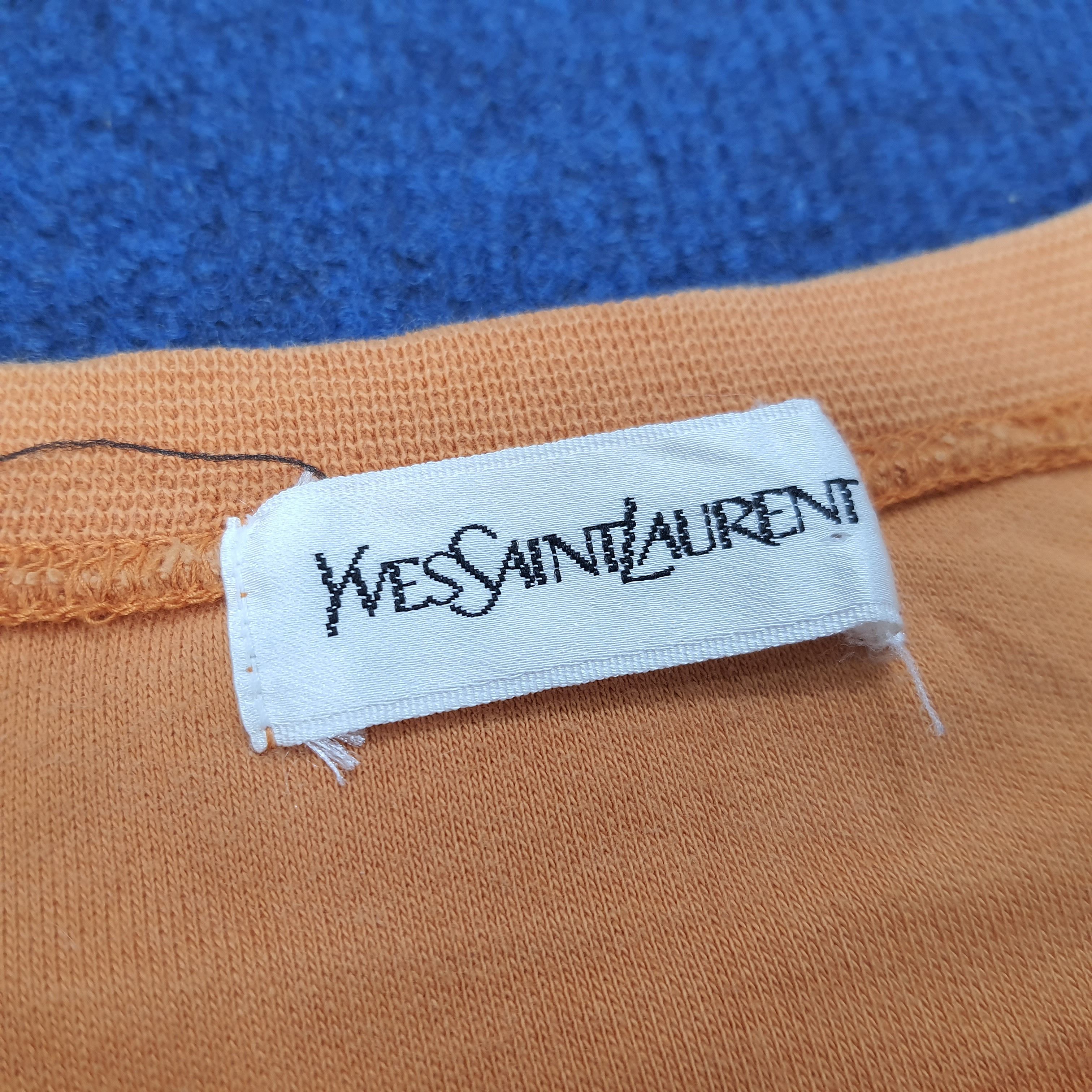 Vintage × Yves Saint Laurent Vintage Yves Saint Laurent Spell Out Long Sleeve Tshirt Size US L / EU 52-54 / 3 - 3 Thumbnail