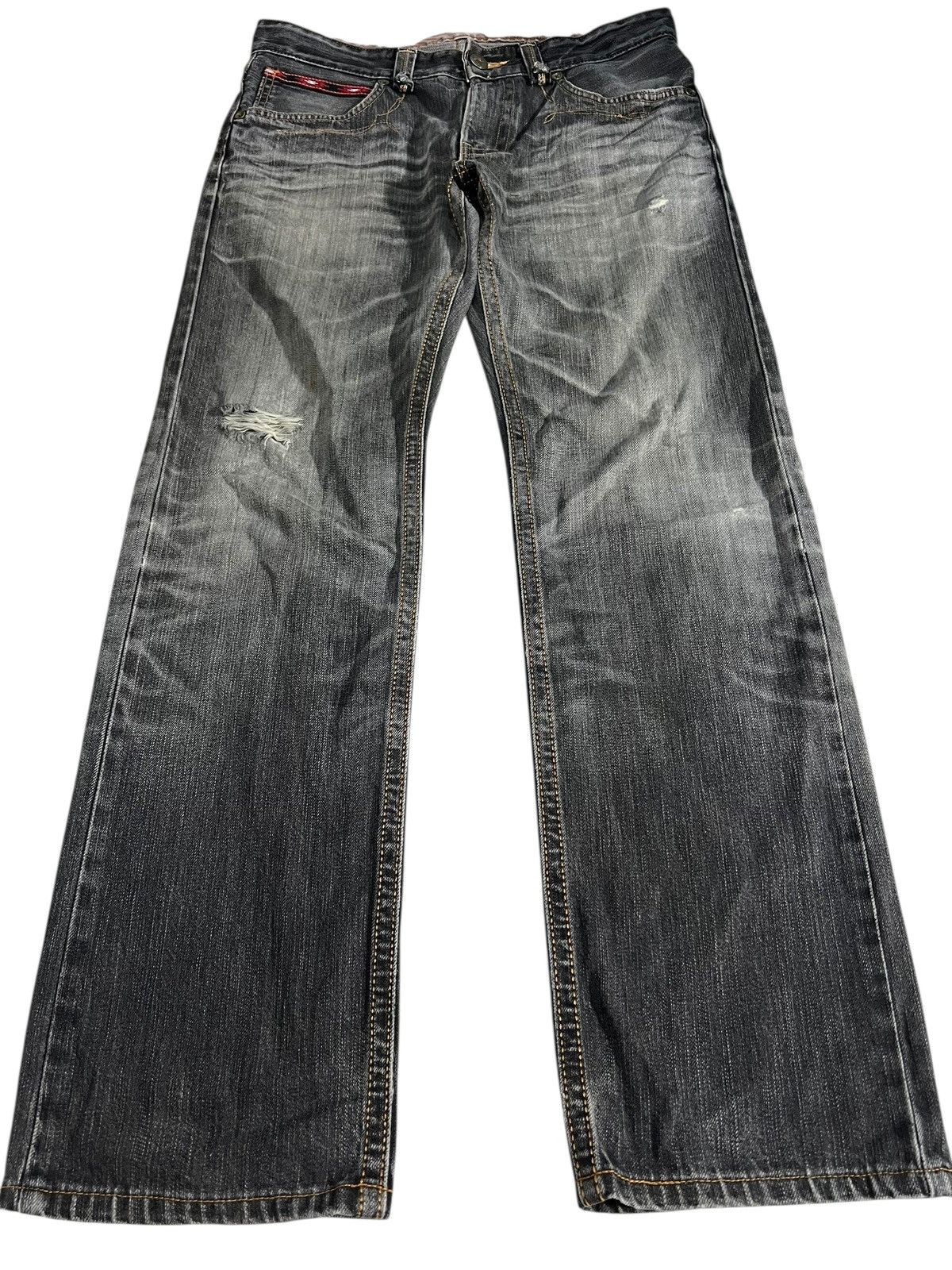 Edwin Flare Jean Edwin Exclusive Vintage XV Navajo Faded Distress Size US 33 - 1 Thumbnail