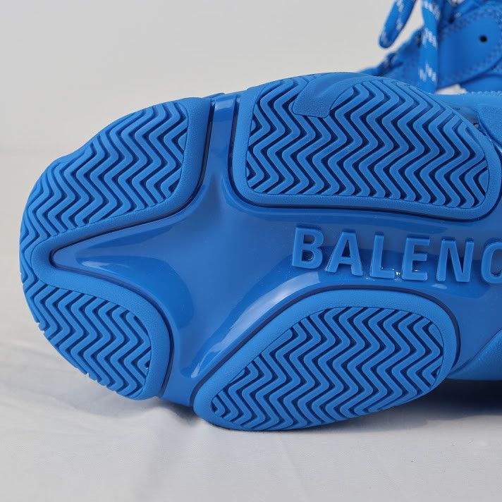 o1rshd1 Triple S Mesh Sneakers in Blue/White Low Top Sneakers