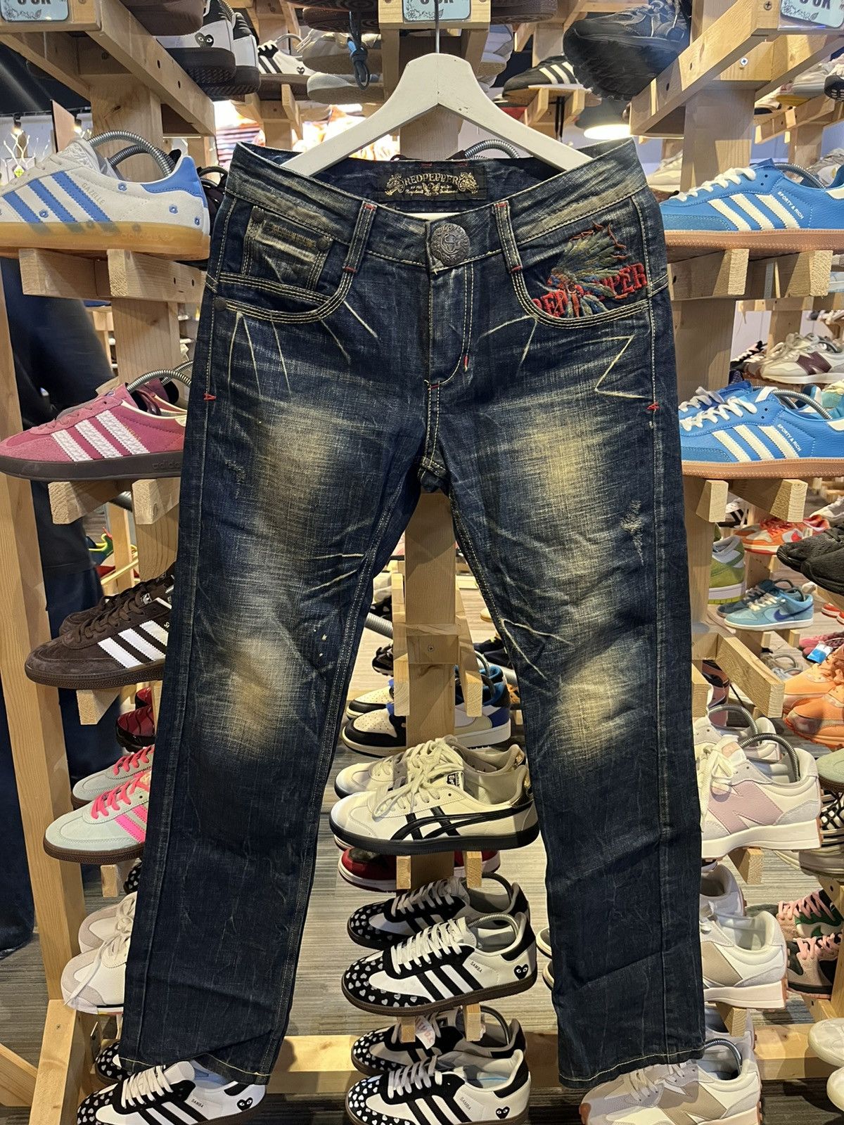 If Six Was Nine × Le Grande Bleu (L.G.B.) Red Pepper Gold Label Jeans Size US 32 / EU 48 - 15 Thumbnail