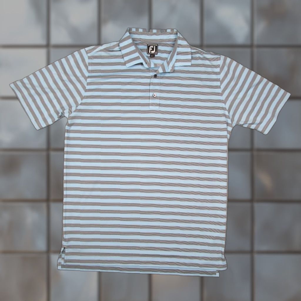 Footjoy FootJoy Polo Shirt Men L Blue Athletic Performance Golf Polo Shirt Short Sleeve Striped Logo Athletic Fit Sports Golf Mens Keyword: FootJoy Shirt Size US L / EU 52-54 / 3 - 1 Thumbnail