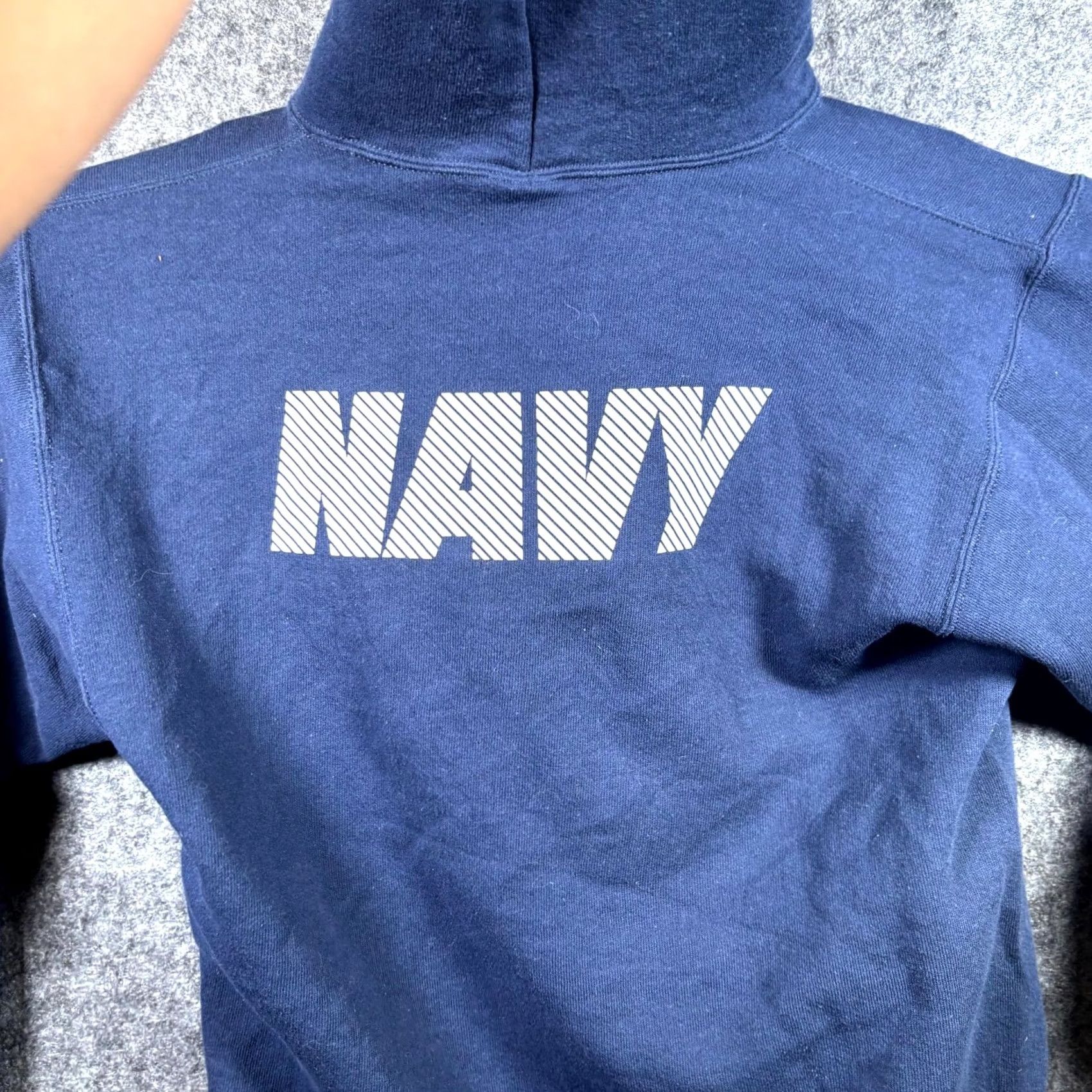 Soffe Soffe Hoodie Mens S Blue Polyester Fleece-Lined US Navy Pullover Hooded Performance USA Vintage Size US S / EU 44-46 / 1 - 6 Thumbnail