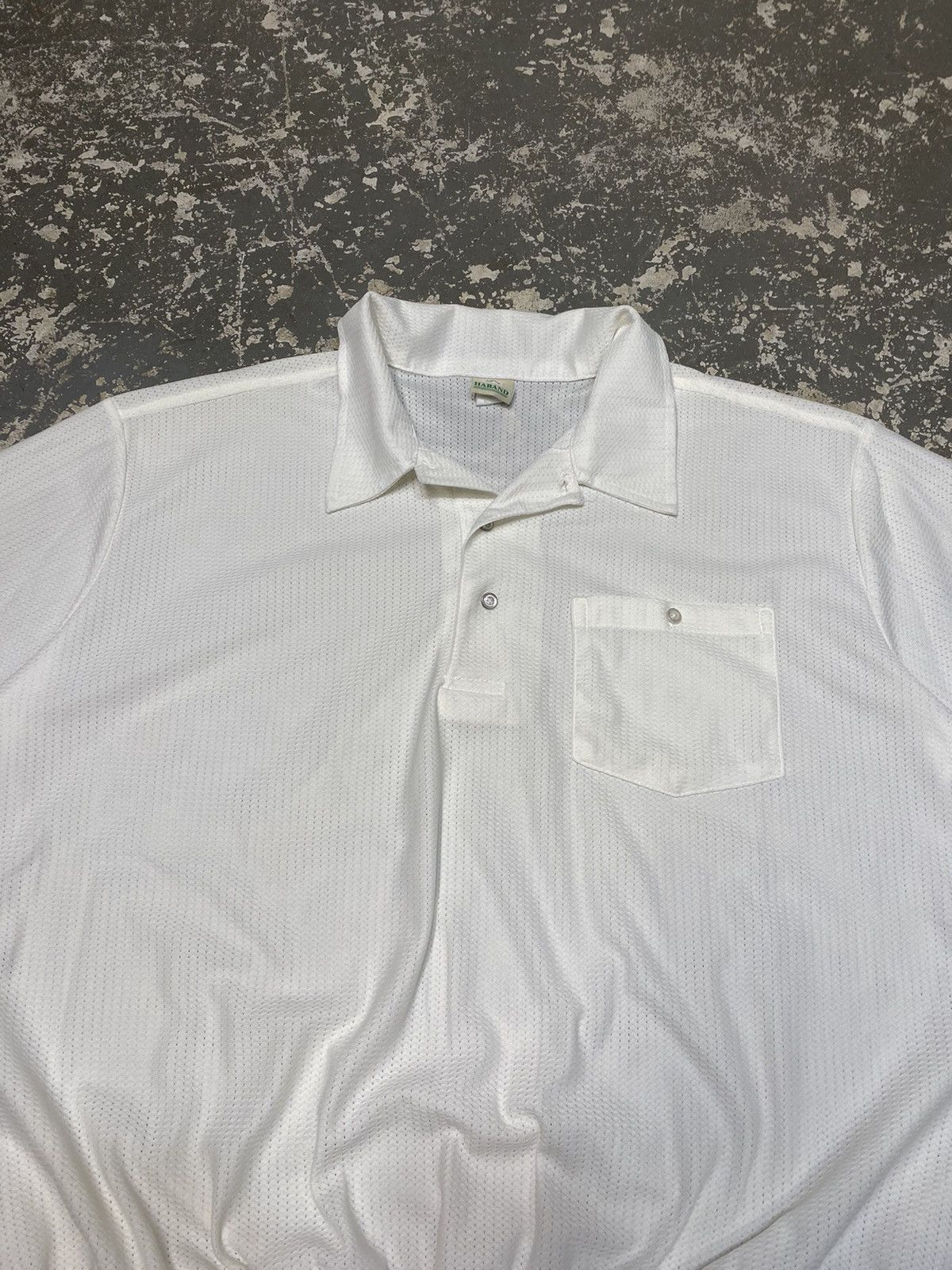 Haband × Vintage Vintage Haband White Summer Mesh Polo Tshirt Size US L / EU 52-54 / 3 - 3 Thumbnail