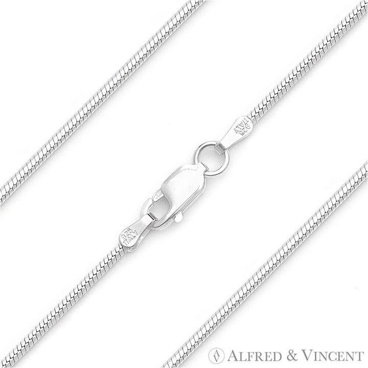 Other 1mm 8-Sided Snake Chain Necklace in .925 Sterling Silver Size ONE SIZE - 1 Thumbnail