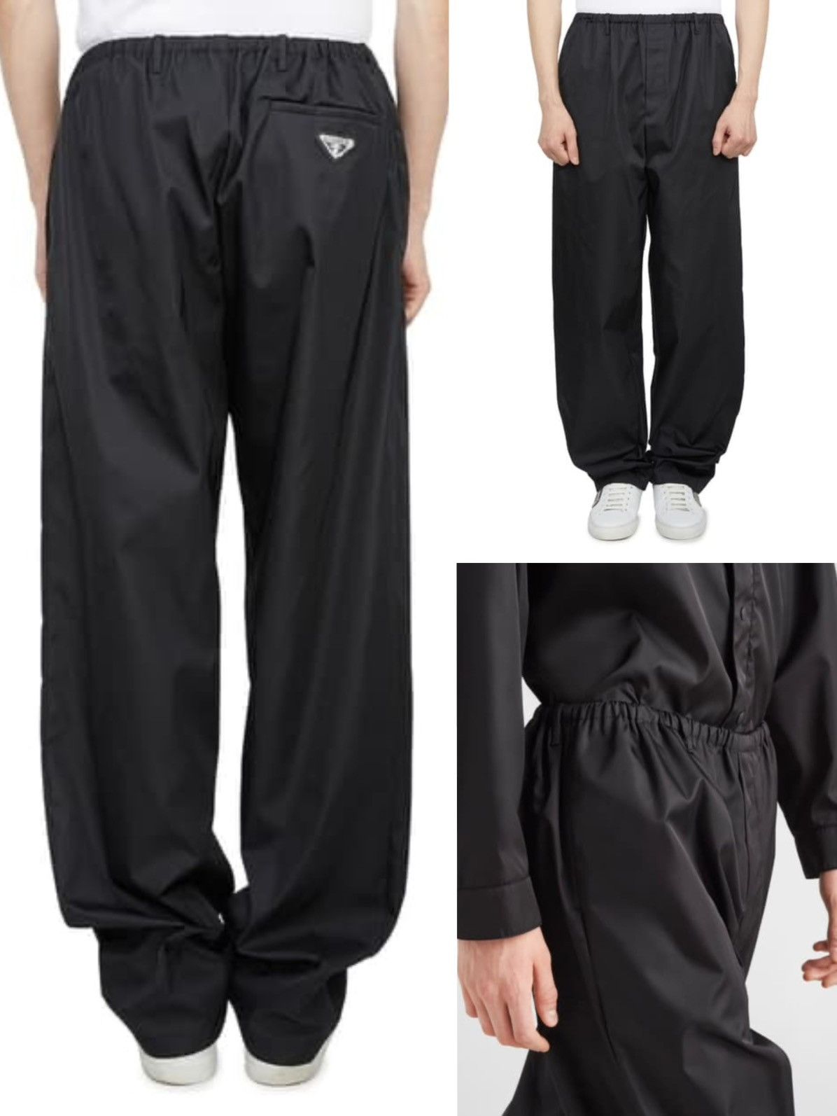 Prada PRADA Logo Trousers in Re-Nylon Pants Size US 38 / EU 54 - 2 Thumbnail