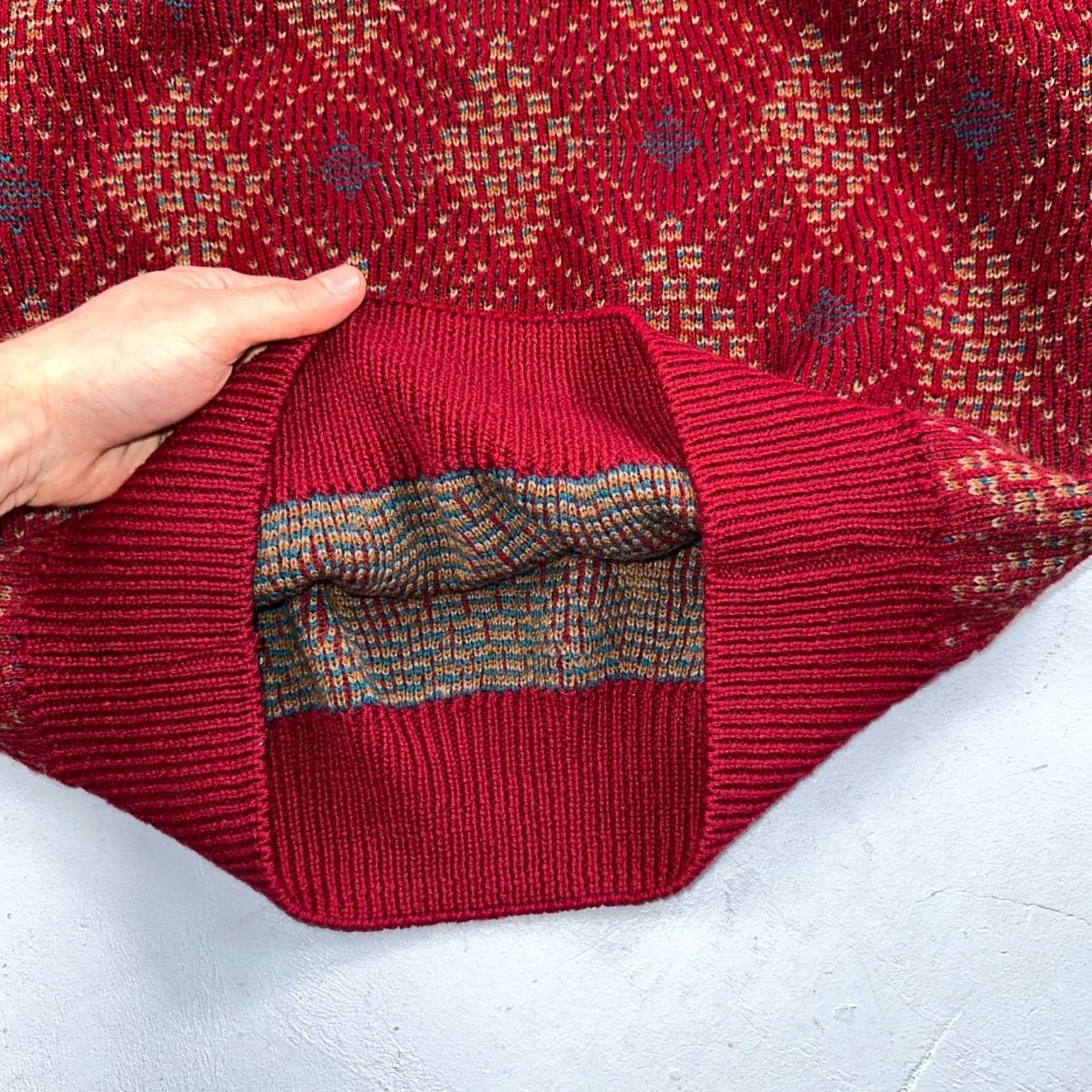 Pendleton VINTAGE Pendleton Sweater Mens L Wool Red 100% Knit Crew Neck Plaid USA Christmas Fall Winter 90s Size US L / EU 52-54 / 3 - 4 Thumbnail