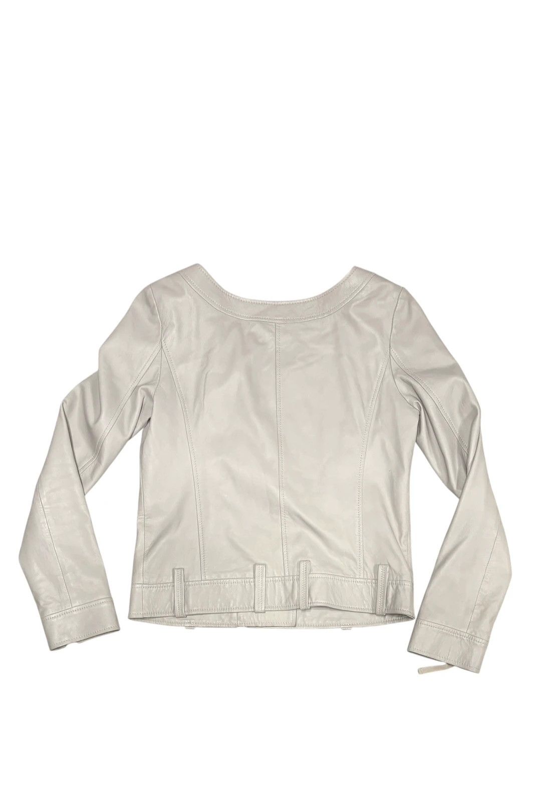 Jil Stuart Jill Stuart asymmetric lambskin leather jacket w/ bow detail Size S / US 4 / IT 40 - 3 Thumbnail